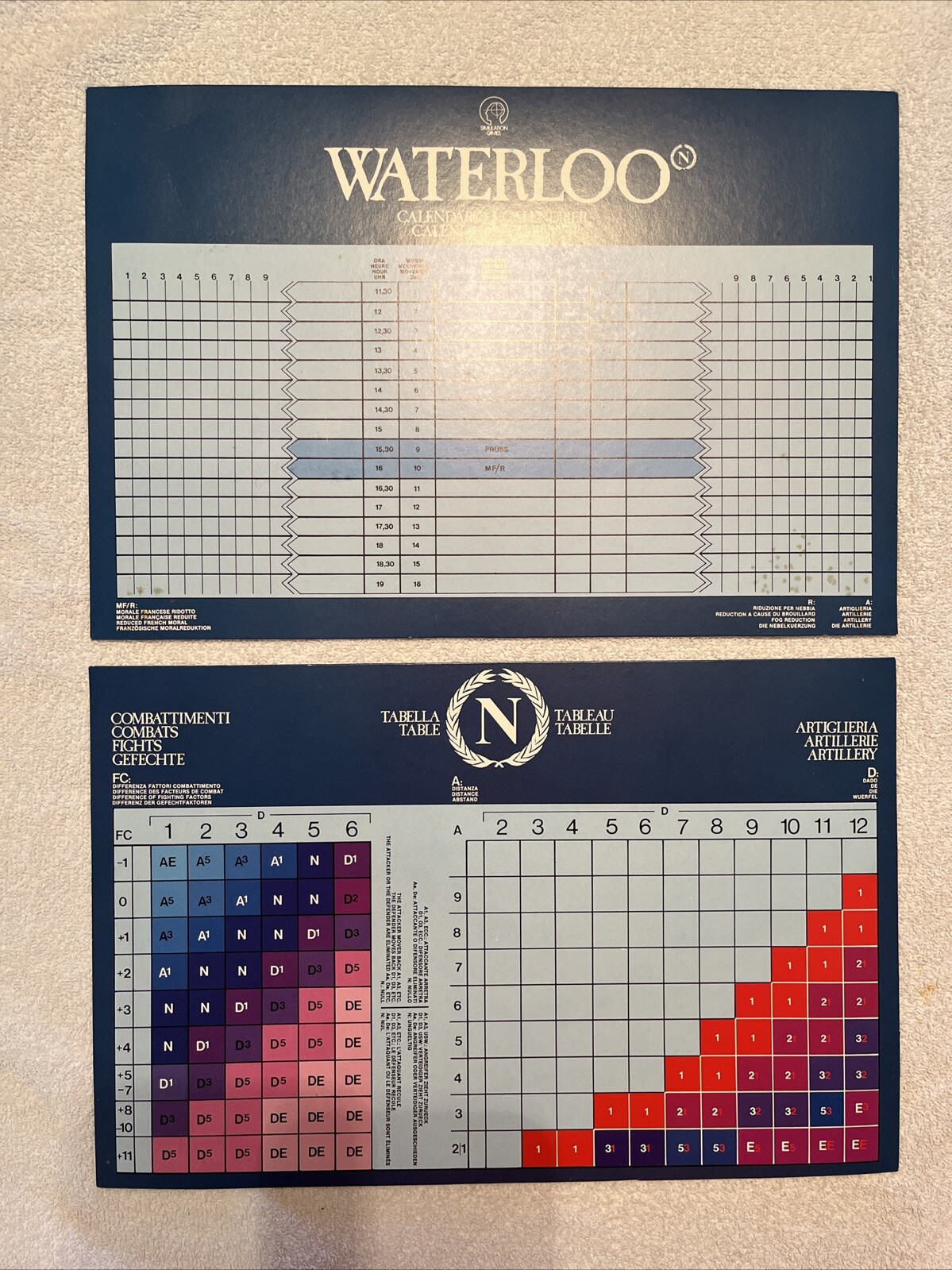 WATERLOO War board game Simulation Games W108 🔥