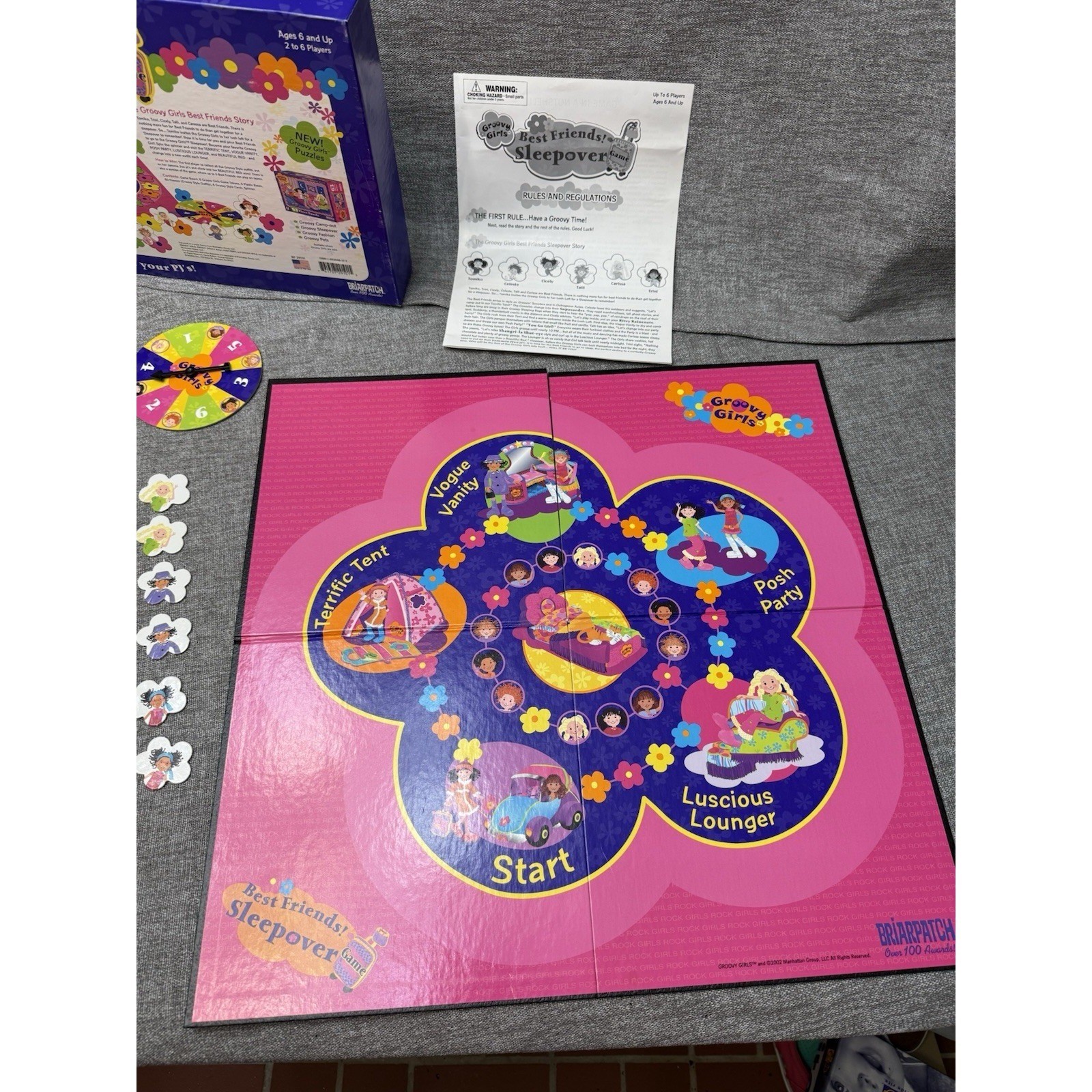 Vintage 2002 Groovy Girls Best Friends Sleepover Board Game Kids Toys
