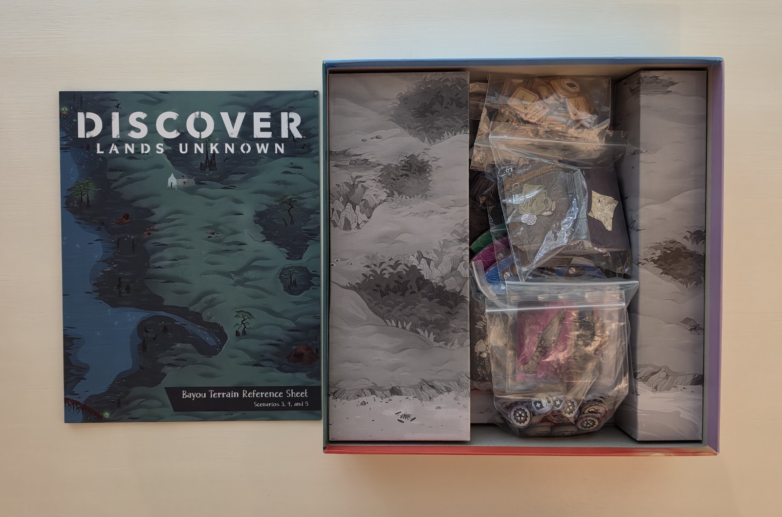 Discover Lands Unknown Board Game – Fantasy Flight Games Bayou + Dessert Terrain