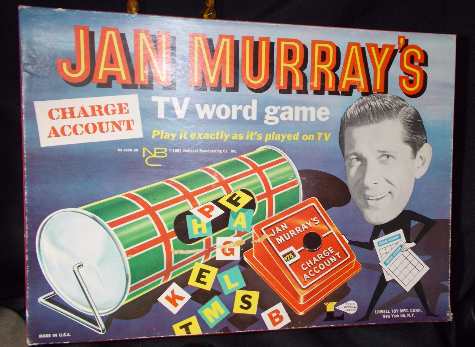 Vintage 1961 JAN MURRAY’S NBC TV Word Board Game Lowell Toy Corp.