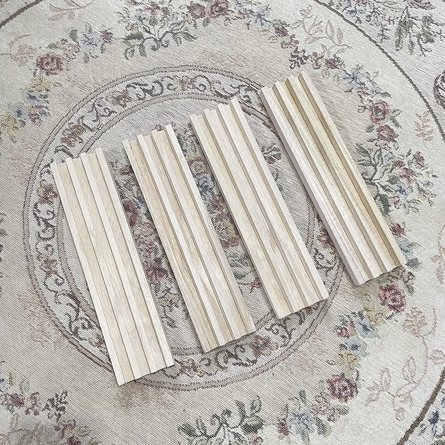 Domino Racks for Mexican Train Dominoes – Wooden Domino Holders Set of 4