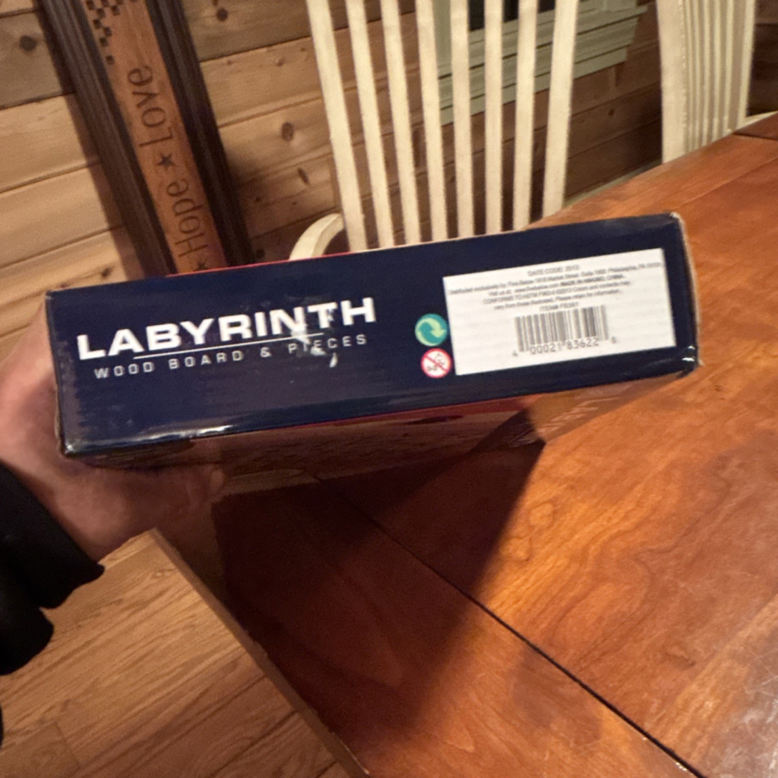 Labyrinth Solid Wood Skill Game with Steel Marble