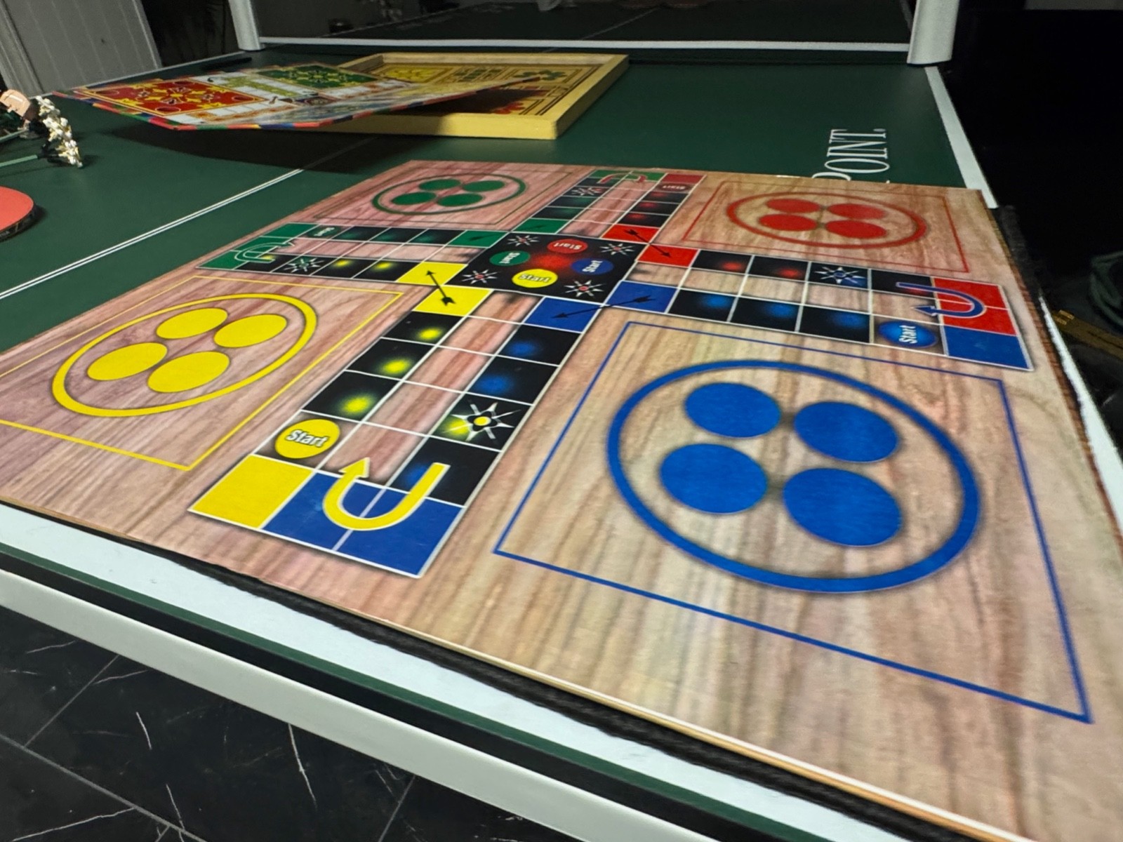 Laminated Ludo Board Game 24 Inches With Pieces and Dice Handmade Smooth Finish