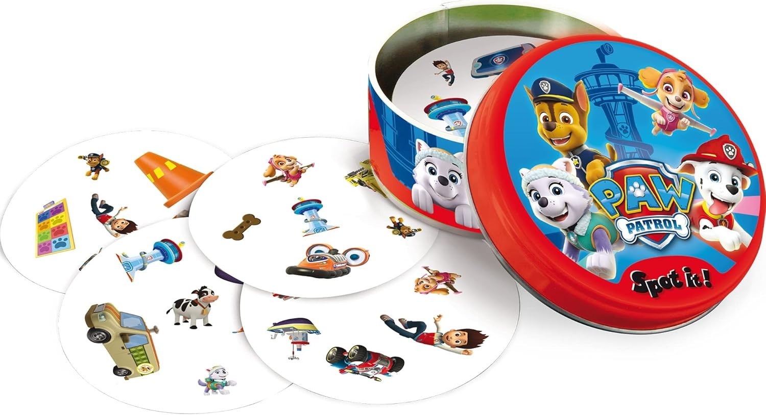 Nickelodeon Paw Patrol Spot It 5 games in 1 Matching Symbol Card Game Sealed