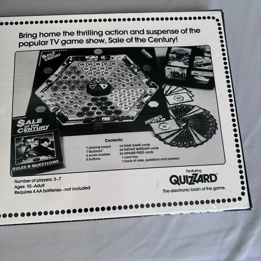 Sale of the Century TV Game Show Quizboard 1986 Vintage Board Game Quizzer