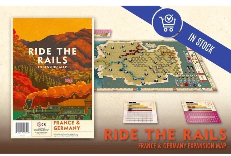 Ride The Rails France & Germany Expansion Map Board Game Expansion