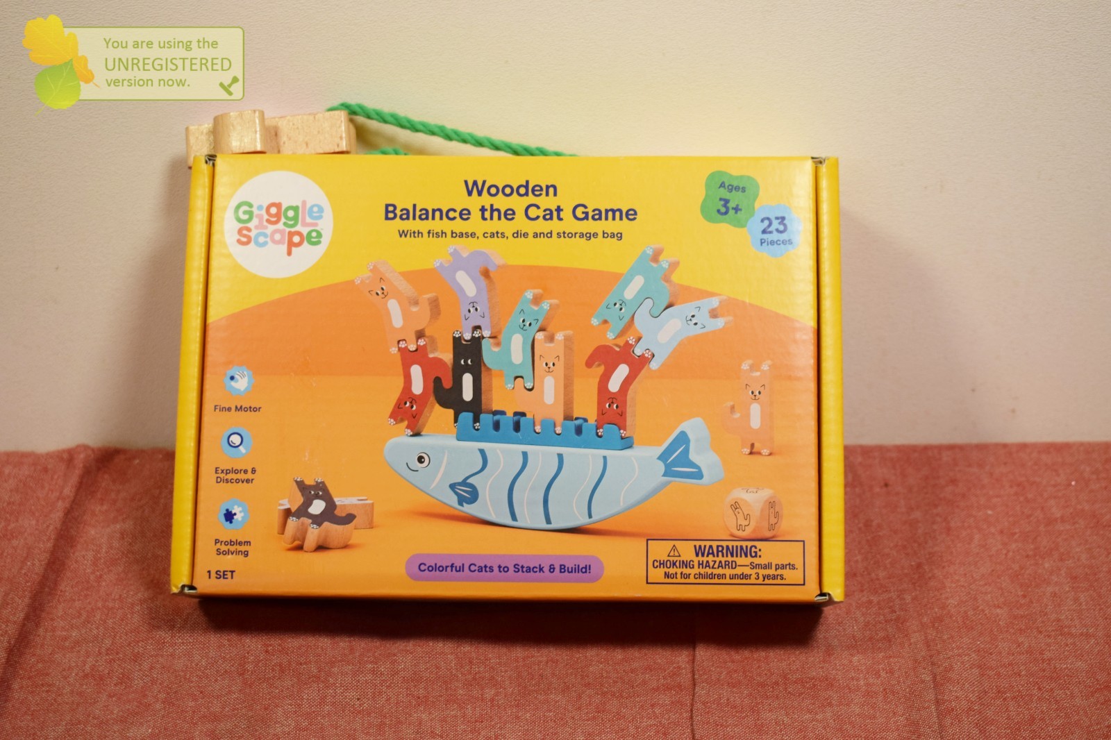 Gigglescape Wooden Balance the Cat Game 23pc