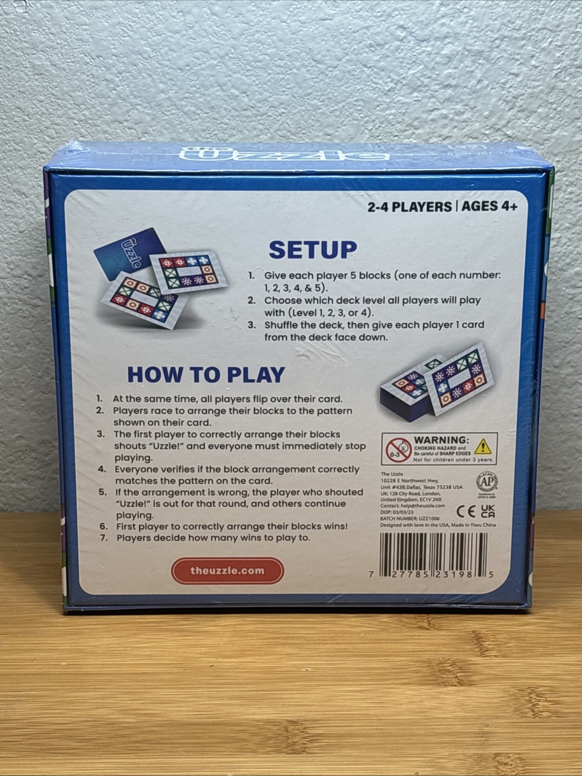 The Uzzle 3.0 Board Game, Family Board Games for Children & Adults (New Sealed )