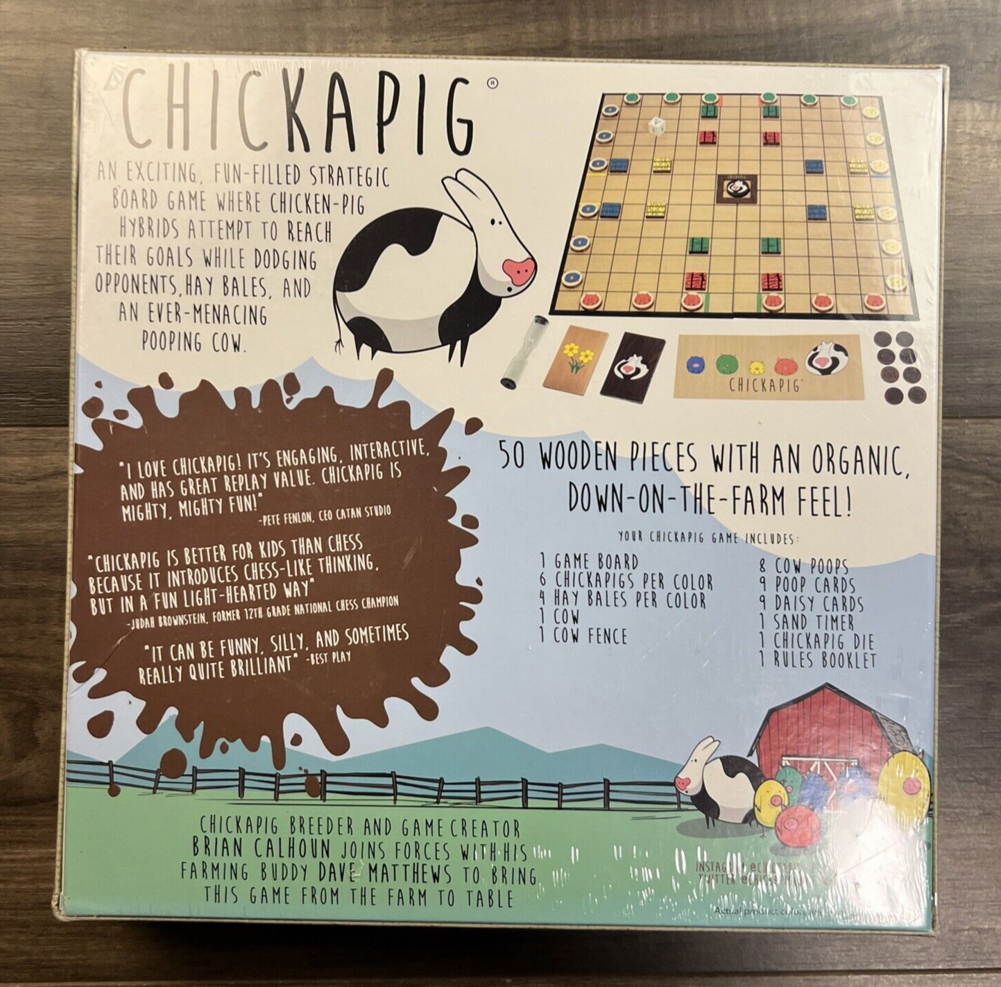 Chickapig Strategic Board Game Family Friendly Game For 2 or 4 Players NEW