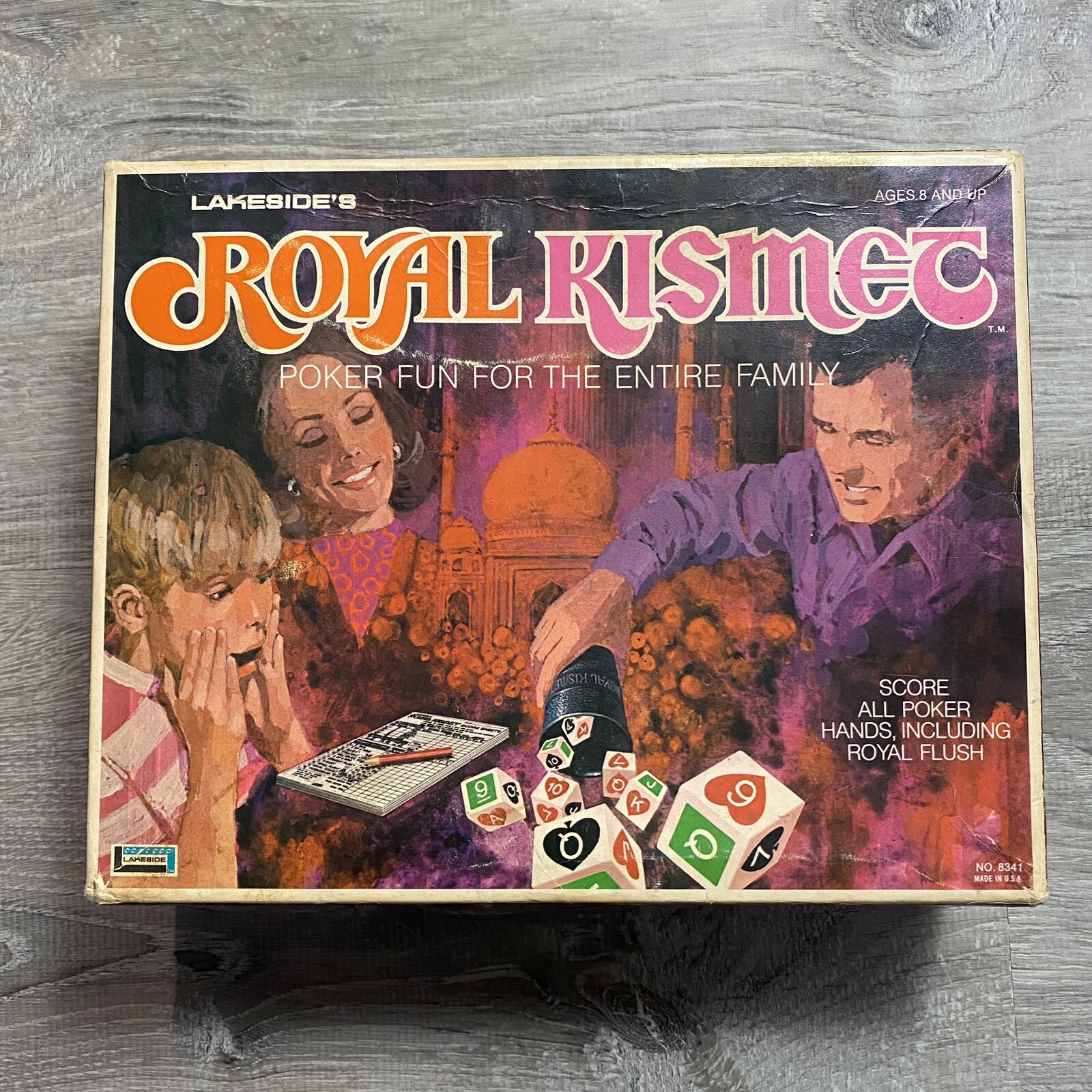 Vintage 1974 Lakeside’s Royal Kismet Poker Dice Family Game Complete *Read*