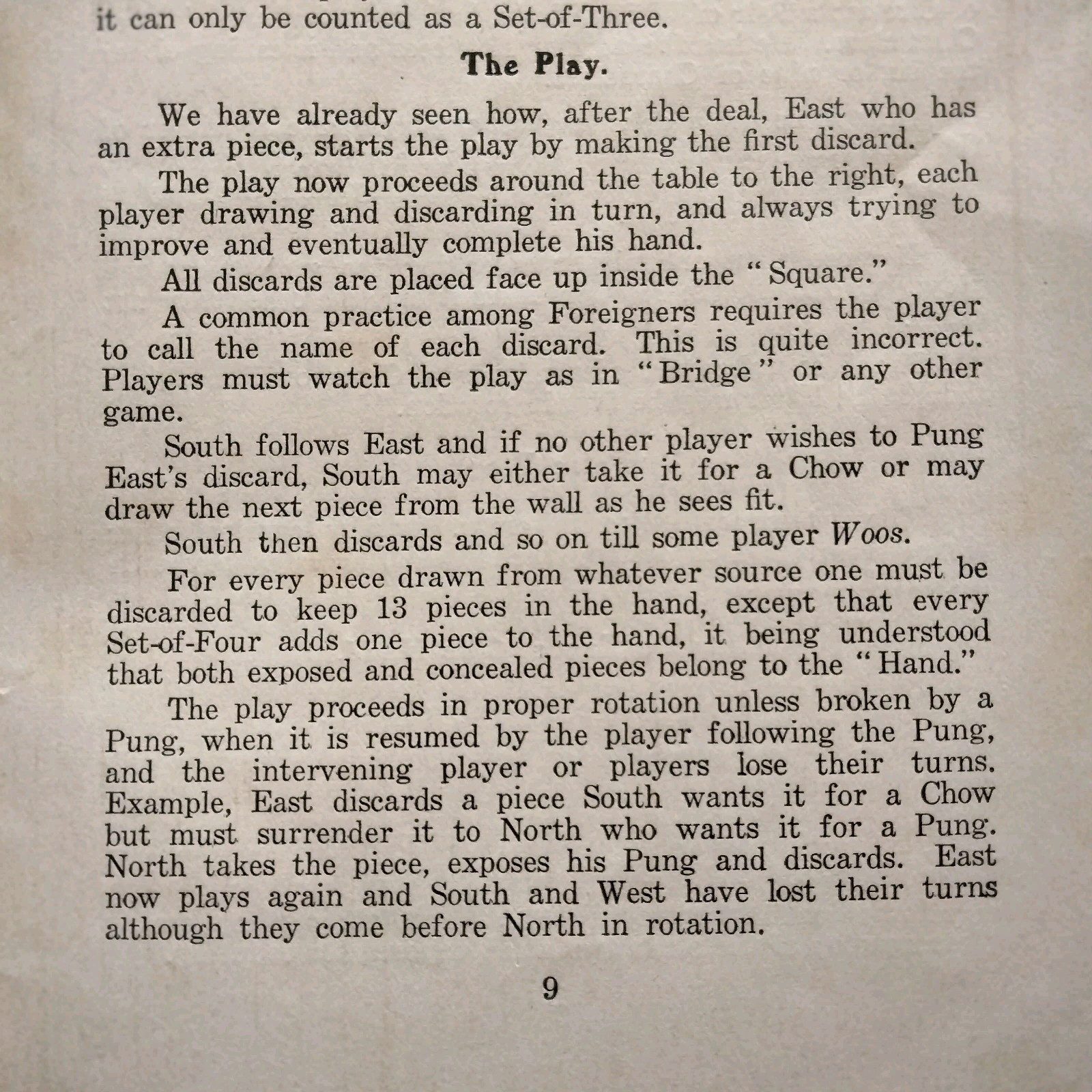 1920s Rules Directions Mah Jong Mah Jongg Mah Chang Manual Harold Sterling