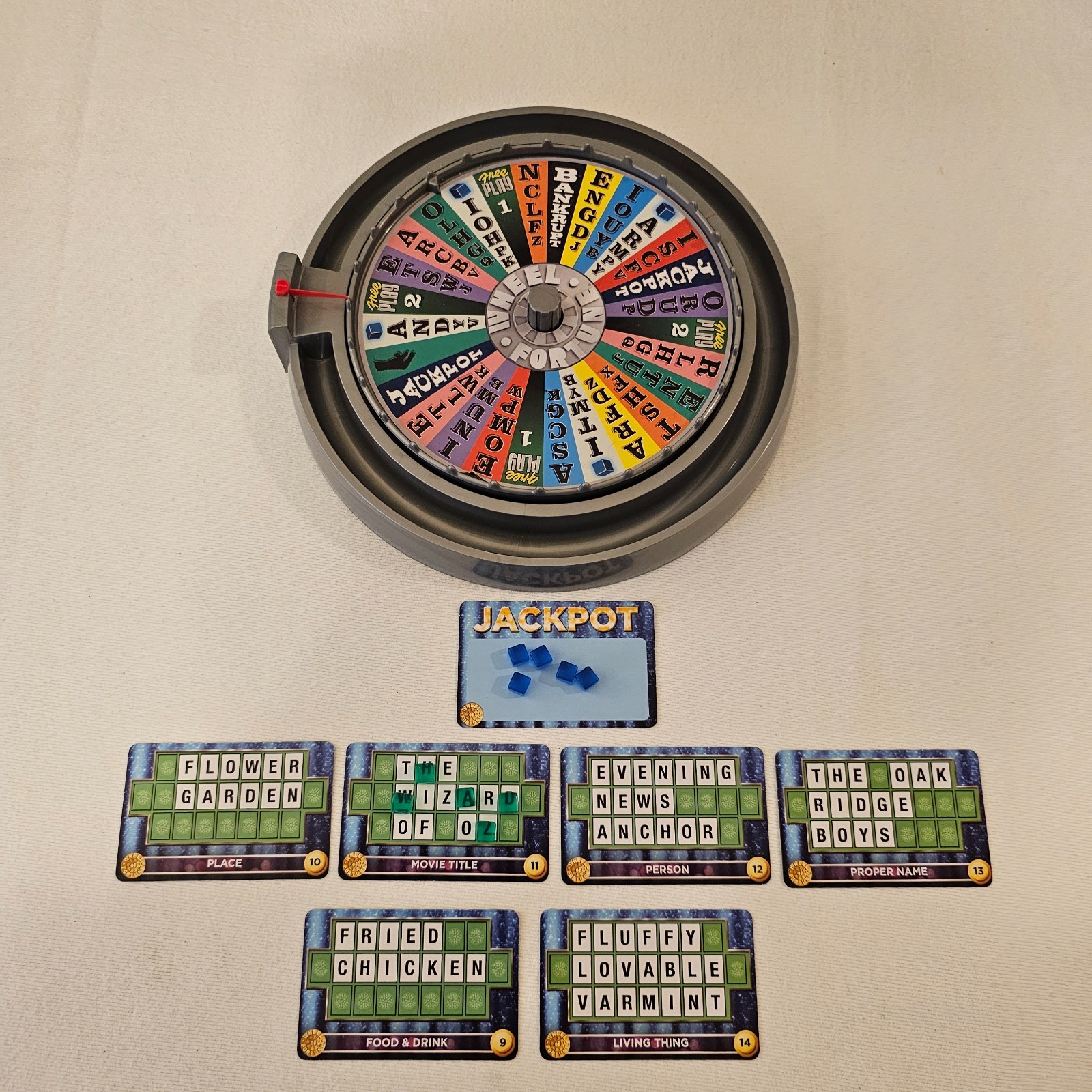 Wheel of Fortune Bingo tabletop game Spinning Wheel for a Chance to Win