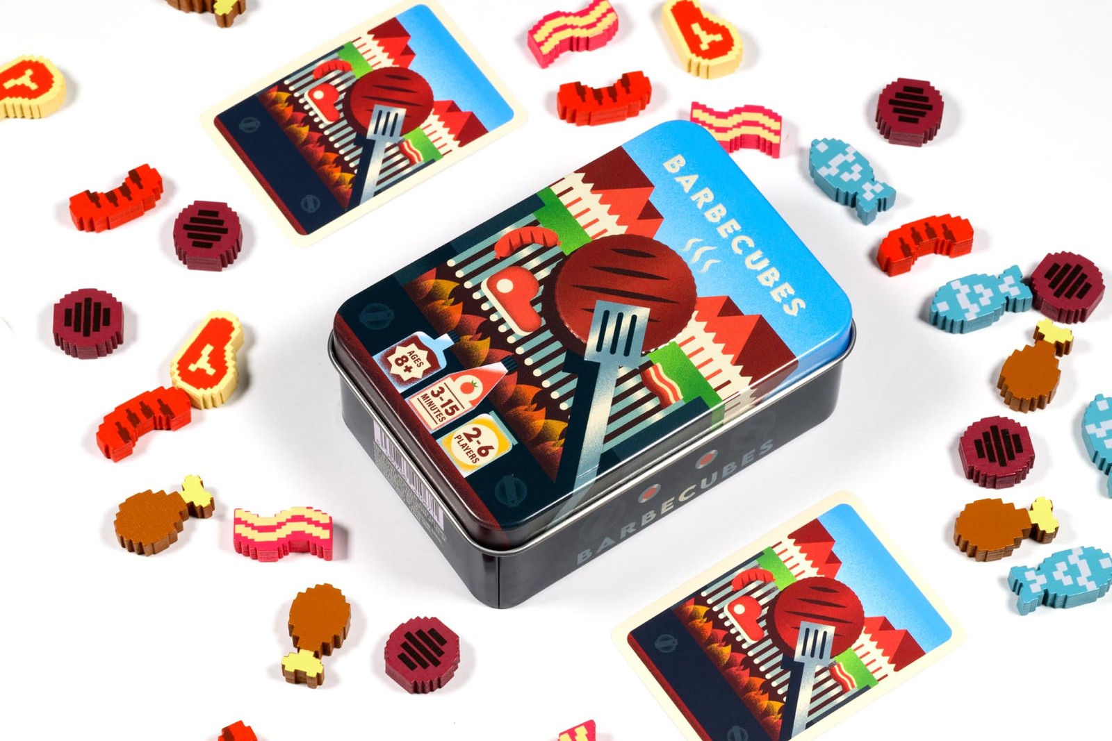 Barbecubes By Alley Cat Games For Ages 6 And Up 2 To 6 Players Fast-Paced Bbq