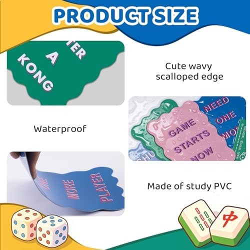 4 Pcs Mahjong Shuffler Cards and 4pcs Card Line Finder, Thickened PVC Mahjong Ac