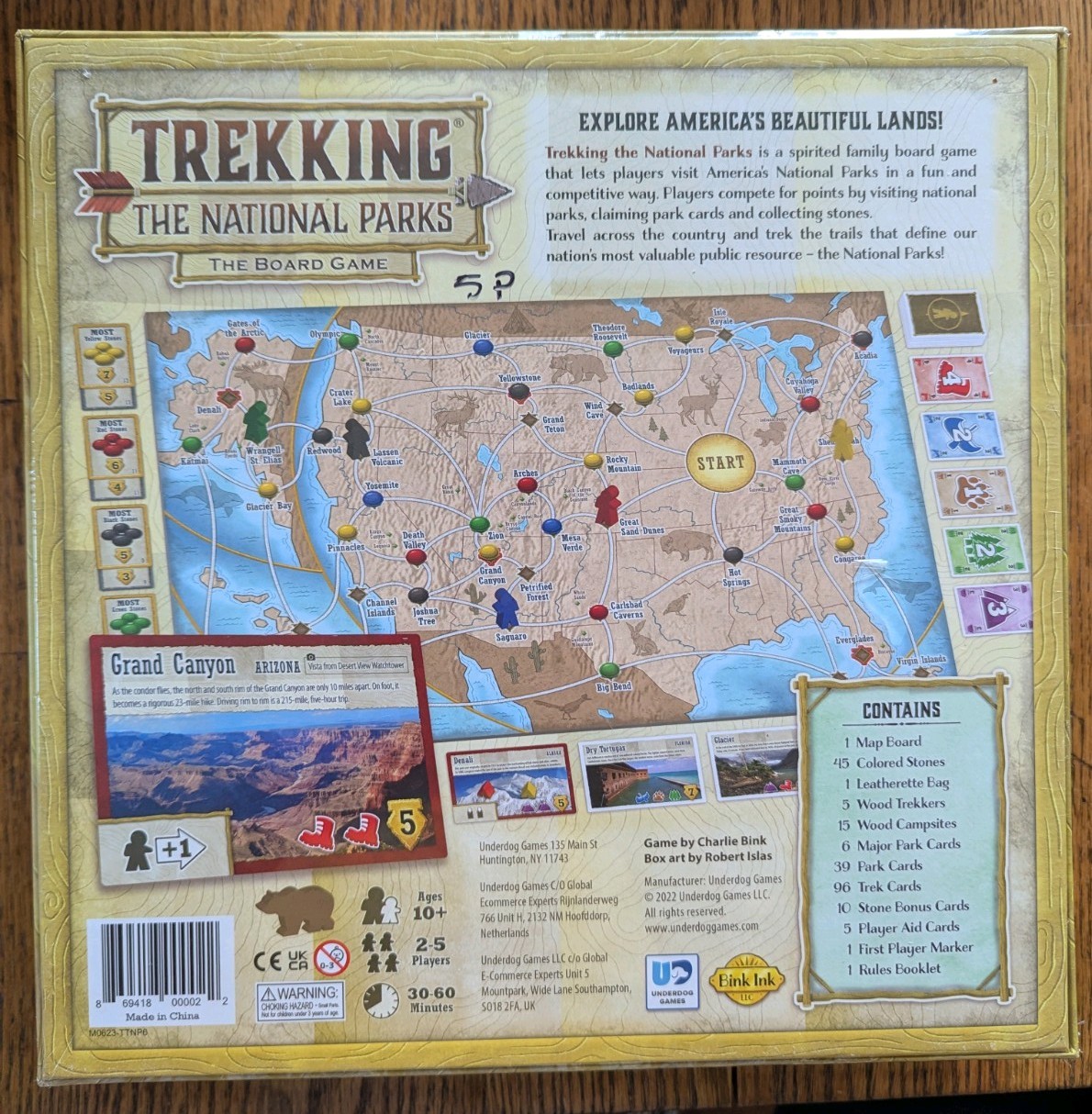 Trekking the National Parks The Board Game 2nd Edition, Underdog Games NEW