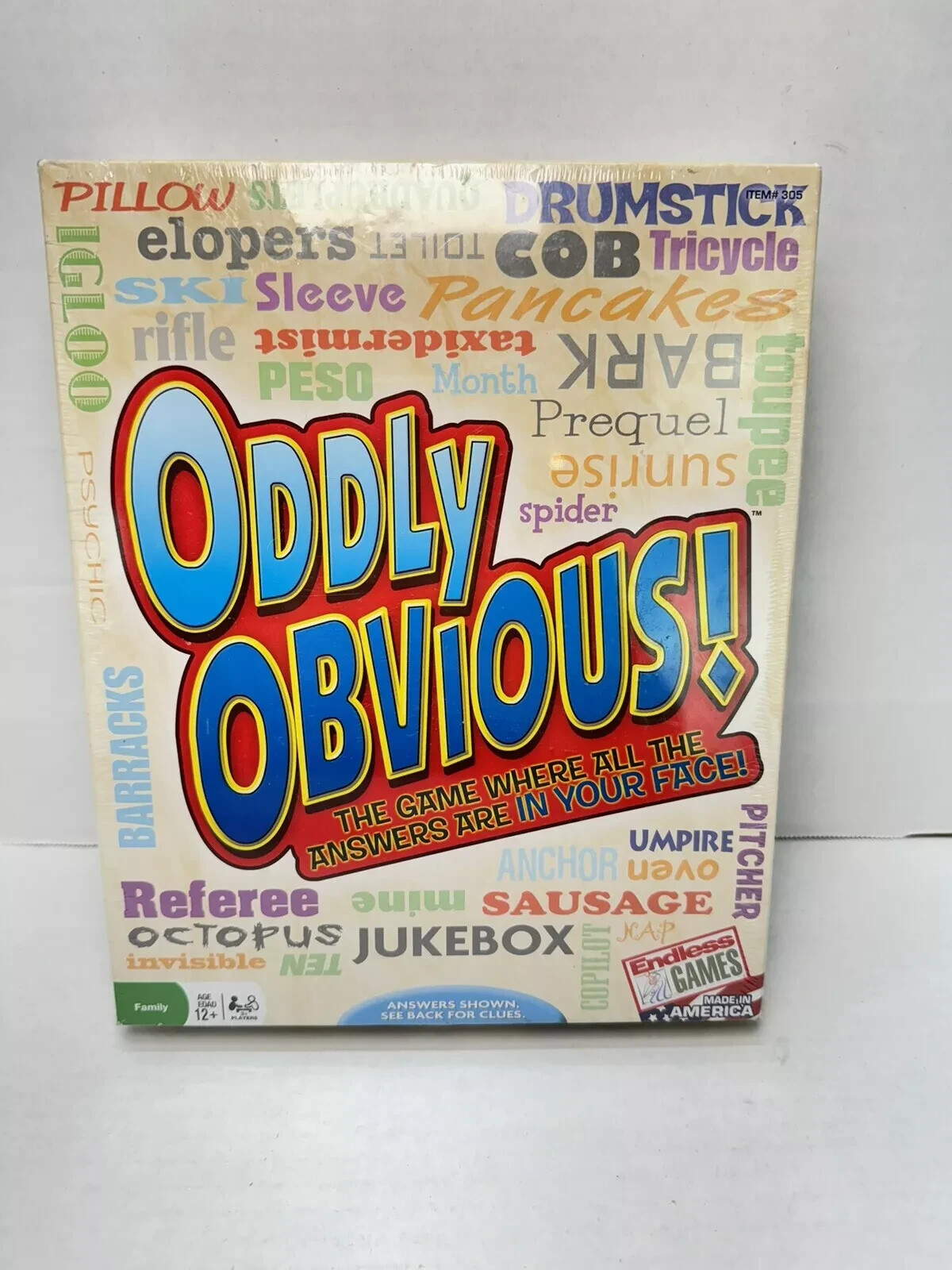 Oddly Obvious! Endless Games Factory Sealed NEW Free Shipping Family Game Night