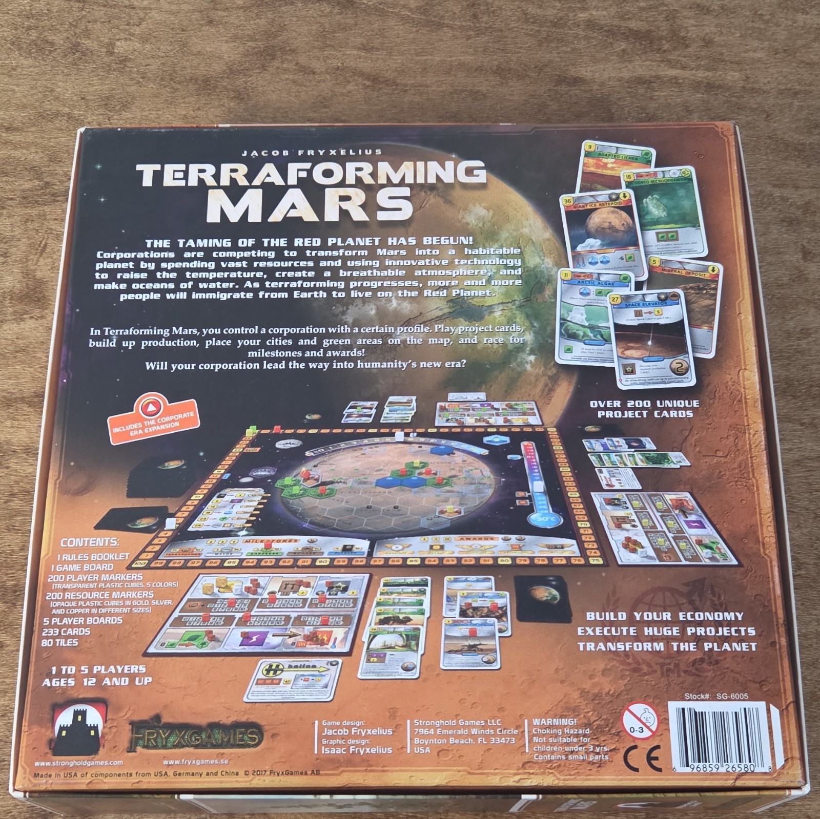 Terraforming Mars Complete Board Game + Expansion 2016 SG-6005, Mint Condition