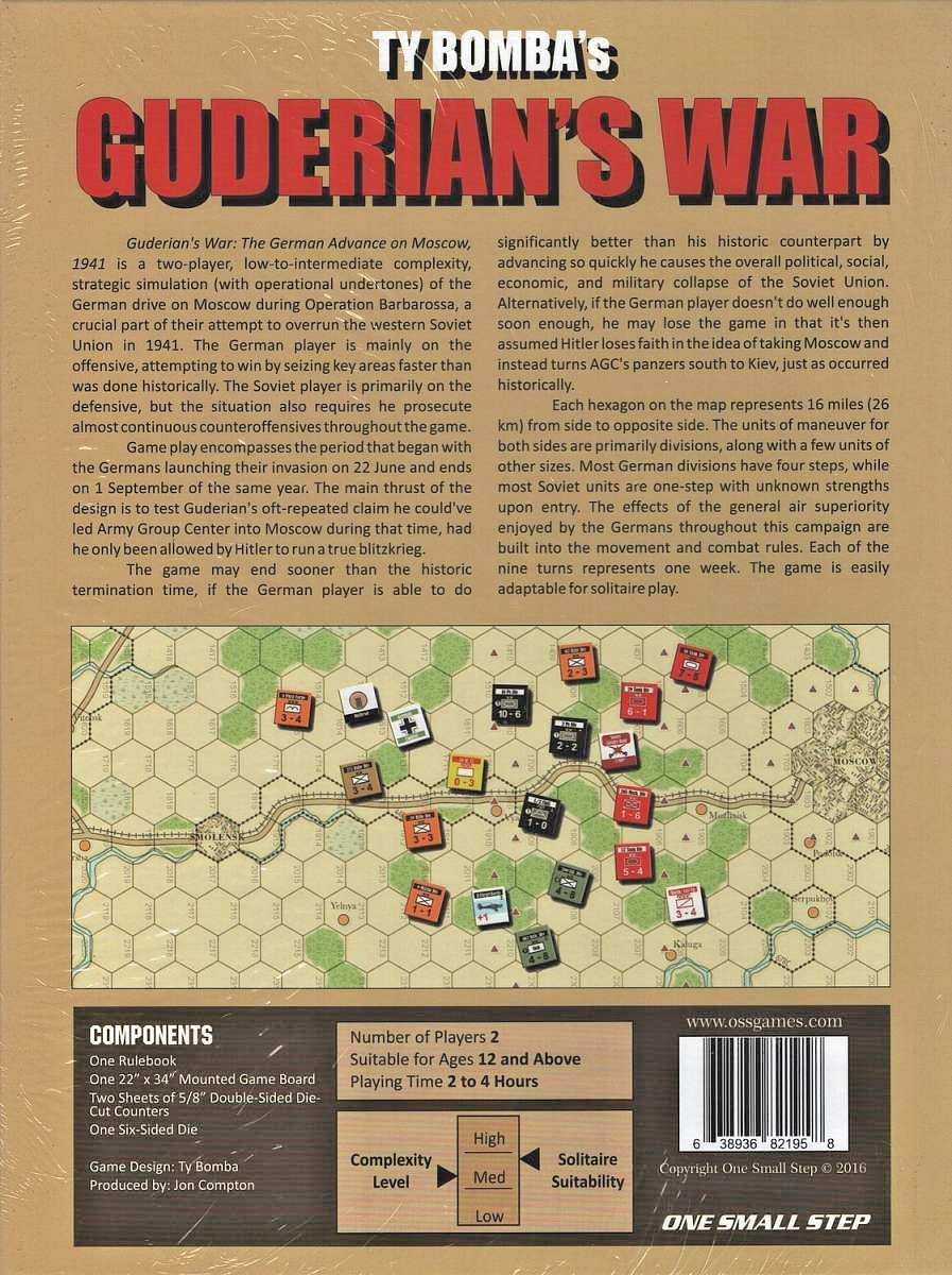 Guderian’s War: German Advance on Moscow, 1941 One Small Step Board Game Sealed