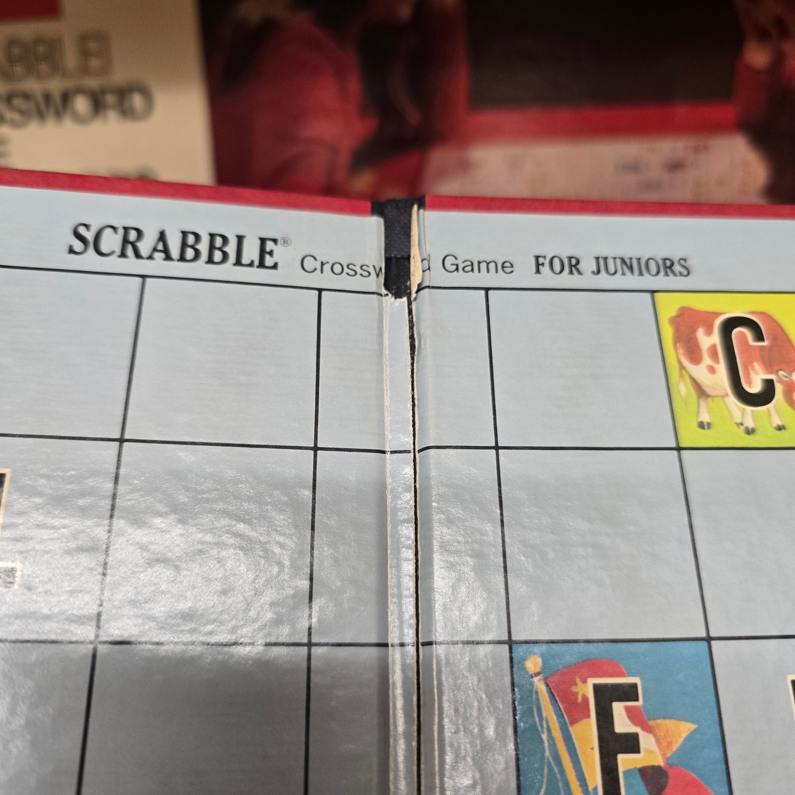 Vtg 1974 Scrabble Crossword Game for Juniors Selchow & Righter No 18 Edition 4