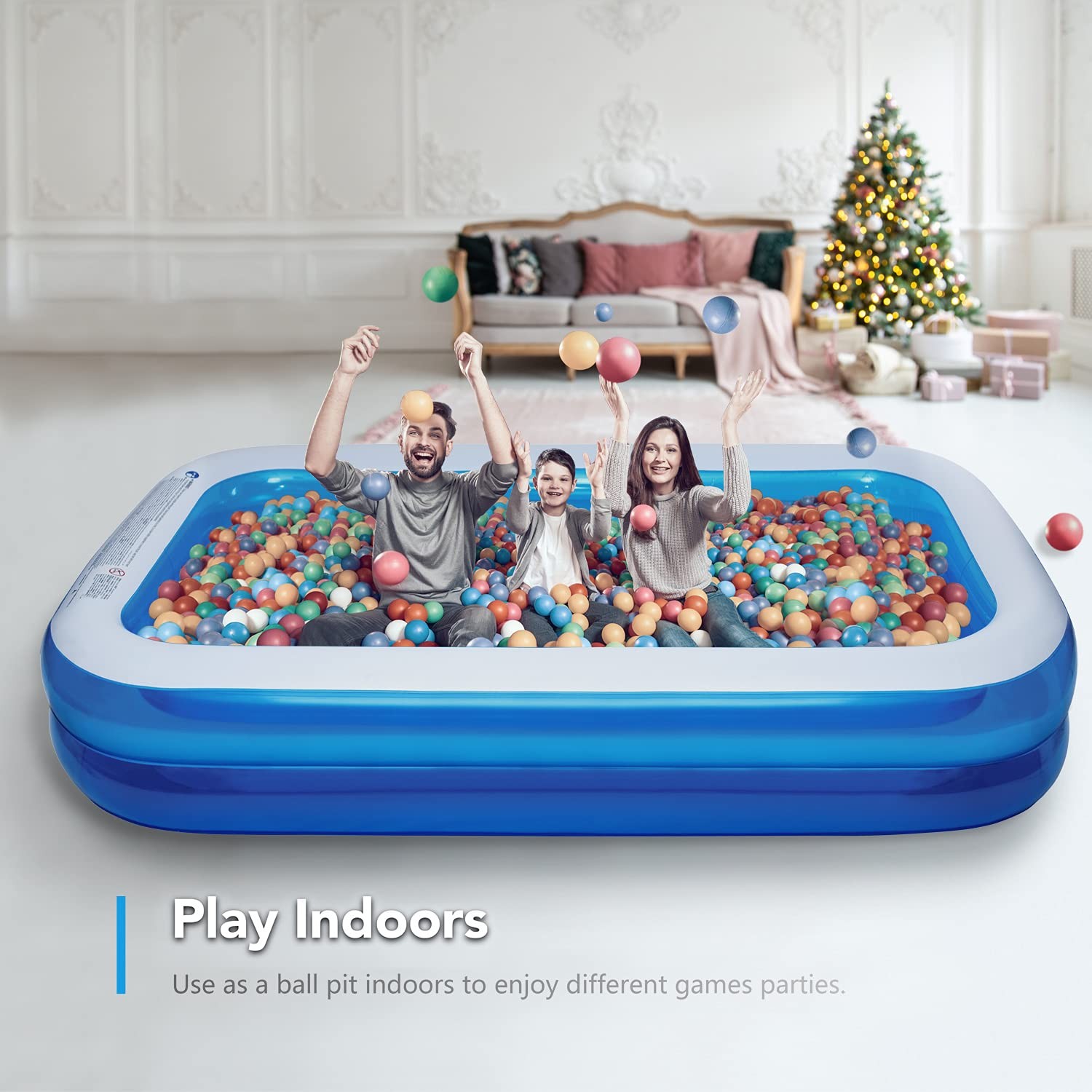 Inflatable Swimming Pool 103x69x20 Full Sized Family Backyard CHICLIST Lounge
