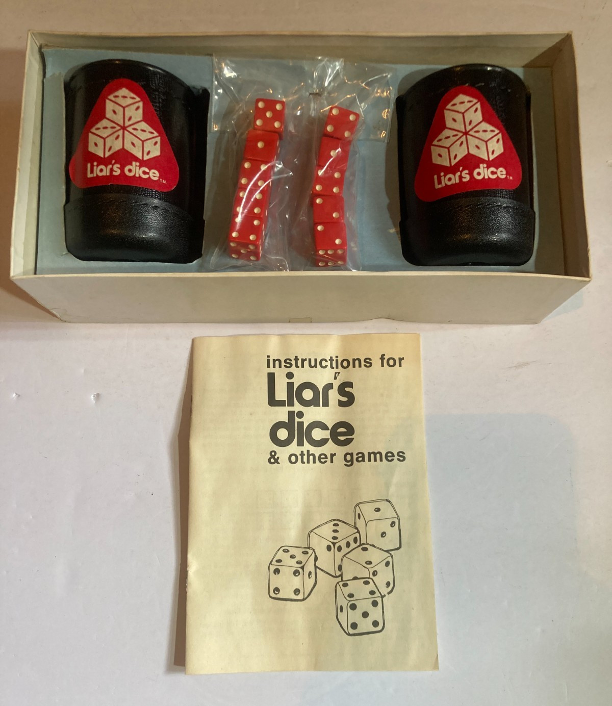 LIAR’S DICE dice game LOWE vintage UNUSED factory sealed dice