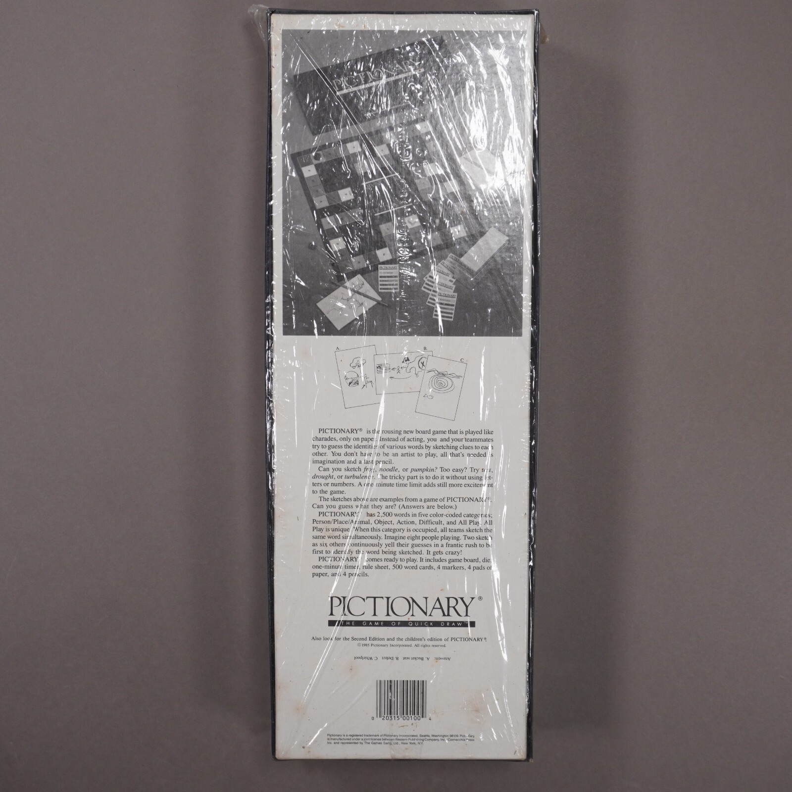 NEW Vintage PICTIONARY First Edition 1985 Board Game Factory Sealed 80s 90s
