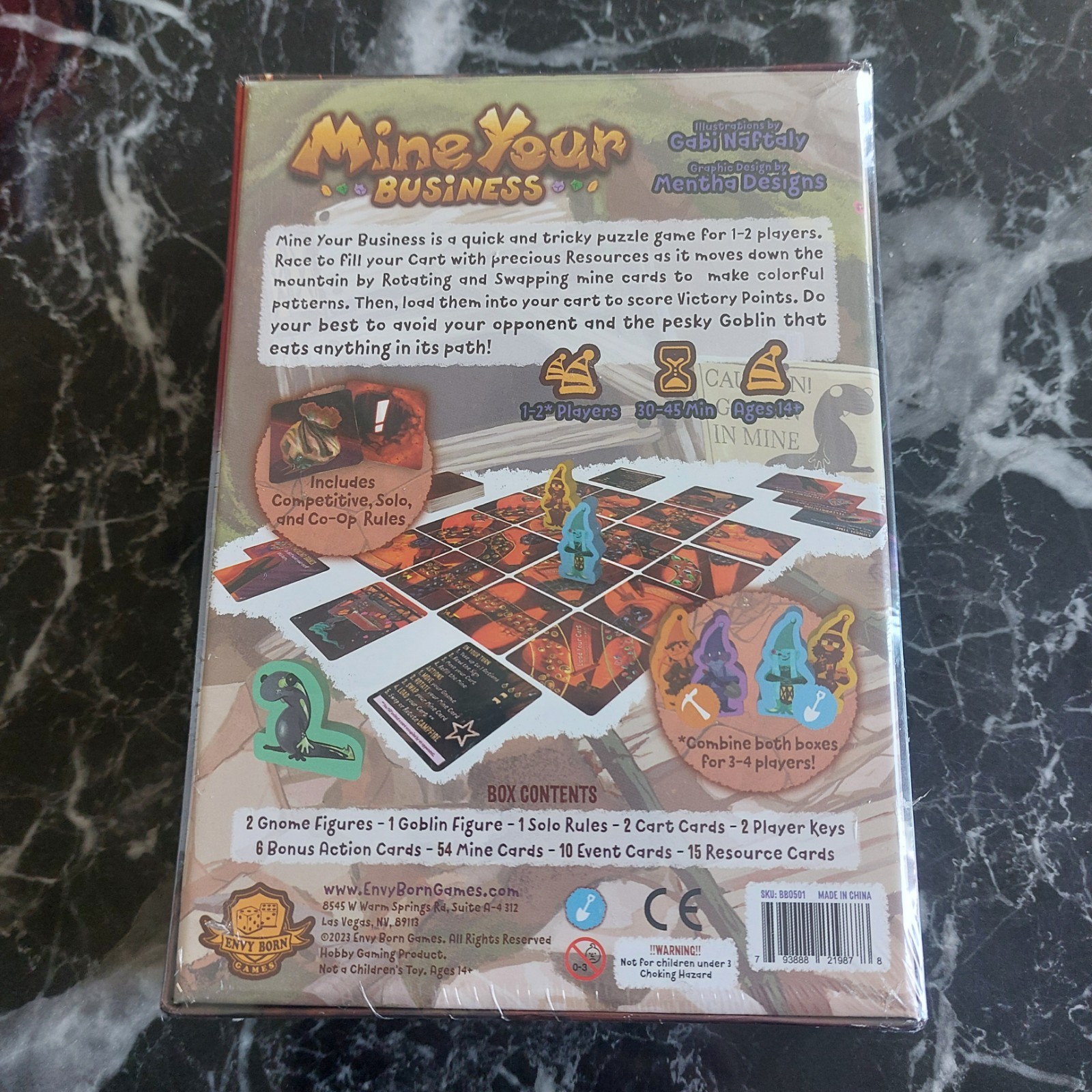 Mine Your Business Envy Born Games Card Puzzle Strategy Gnomes Goblin New Sealed