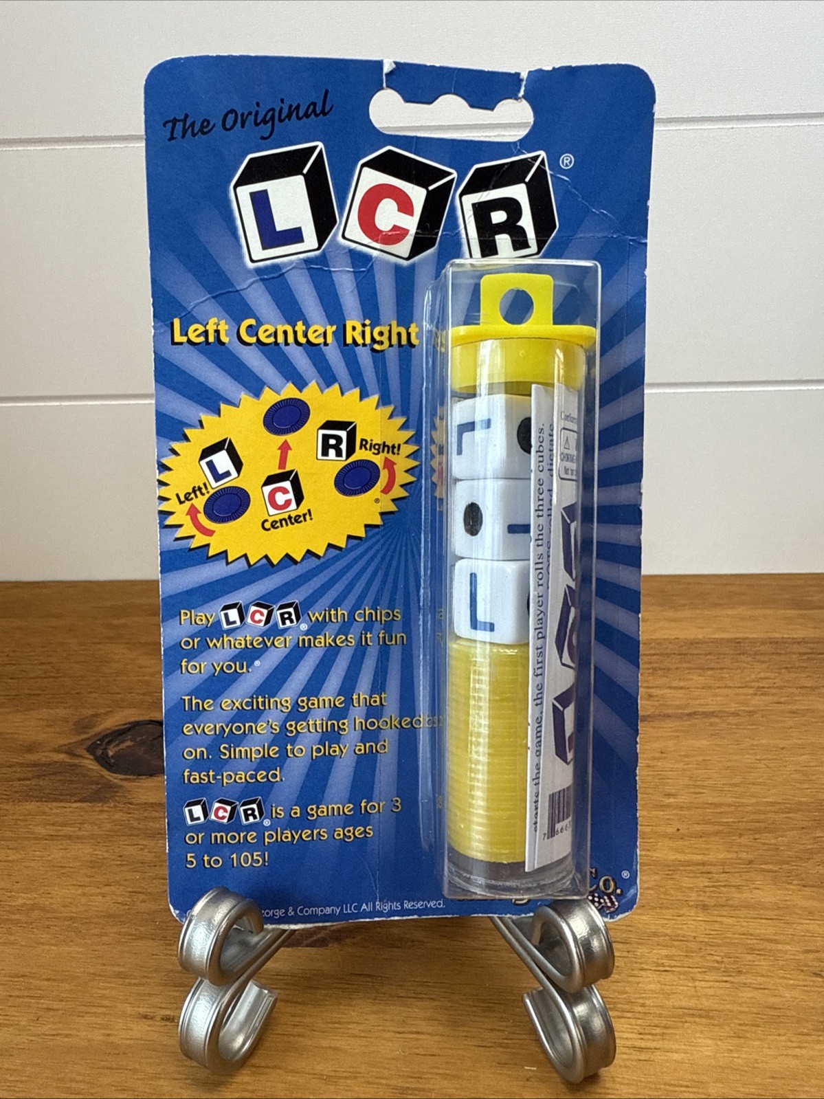 LCR Left Center Right Dice Game Original Red Chips New Sealed