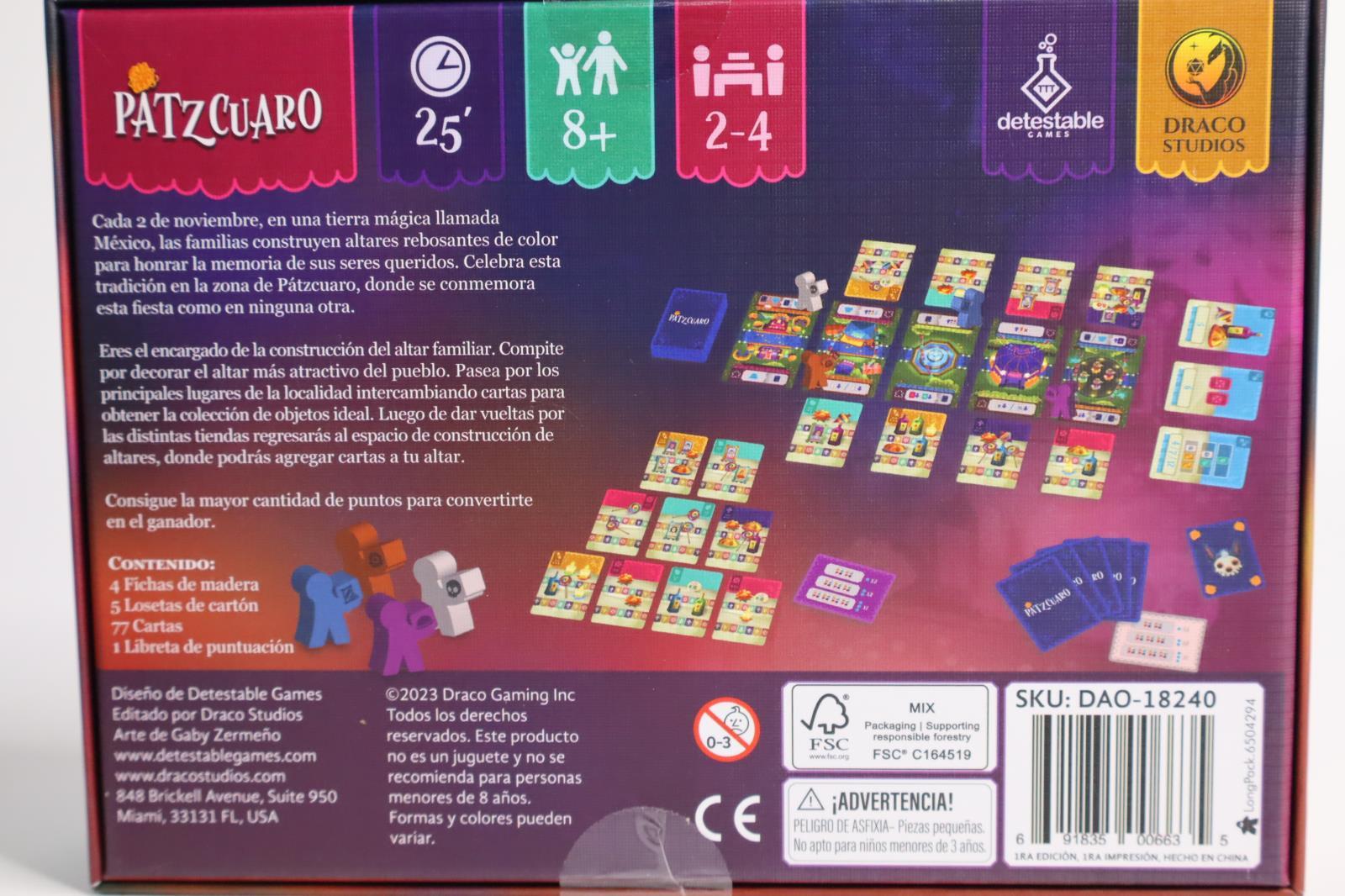 Patzcuaro Boardgame KS Ed – Spanish version by Draco Games SEALED