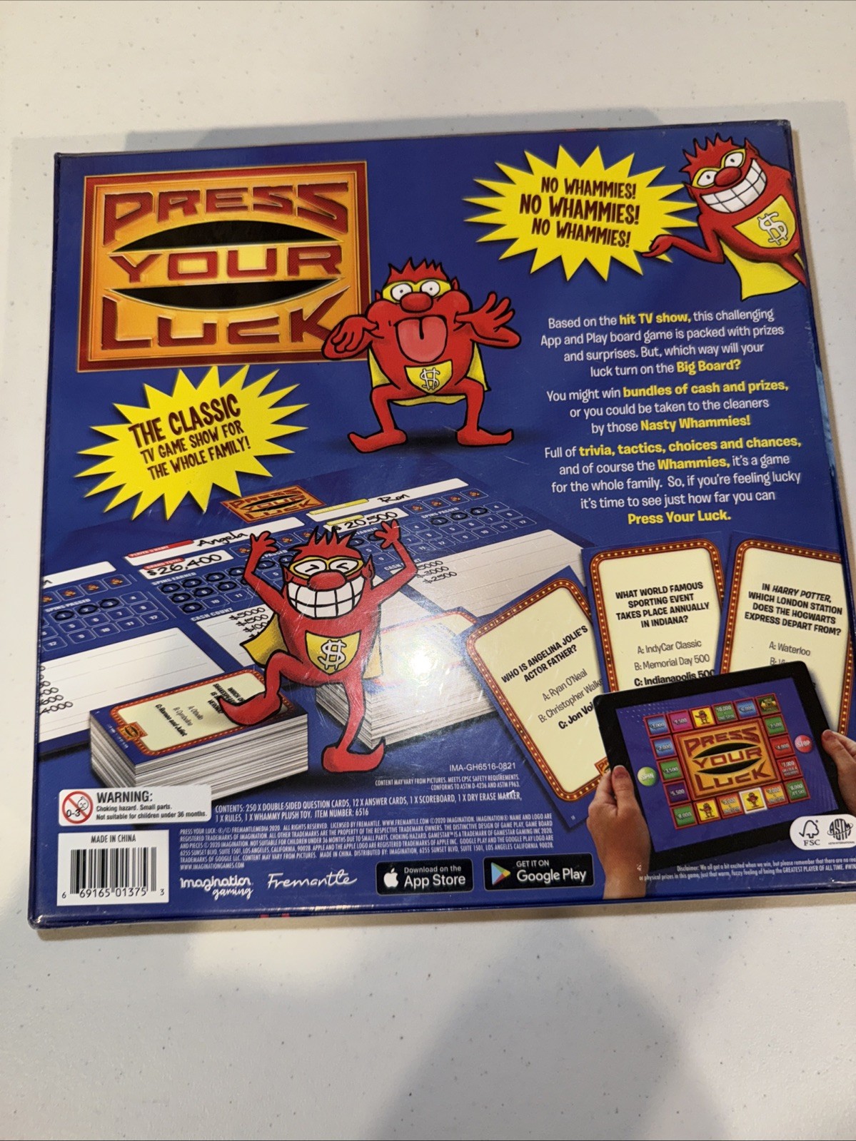 PRESS YOUR LUCK Classic TV Board Game w/ Collectible Plush Whammy NEW