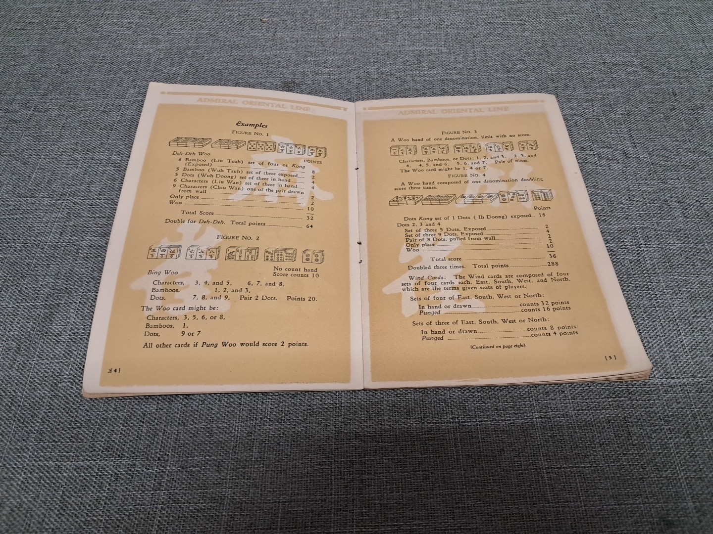 Ma-Chiong Admiral Oriental Line 1923 Third Edition Booklet Rough Read