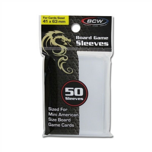 500 BCW 41 x 63 mm Mini American 41×63 Board Game Clear Soft Poly Sleeves