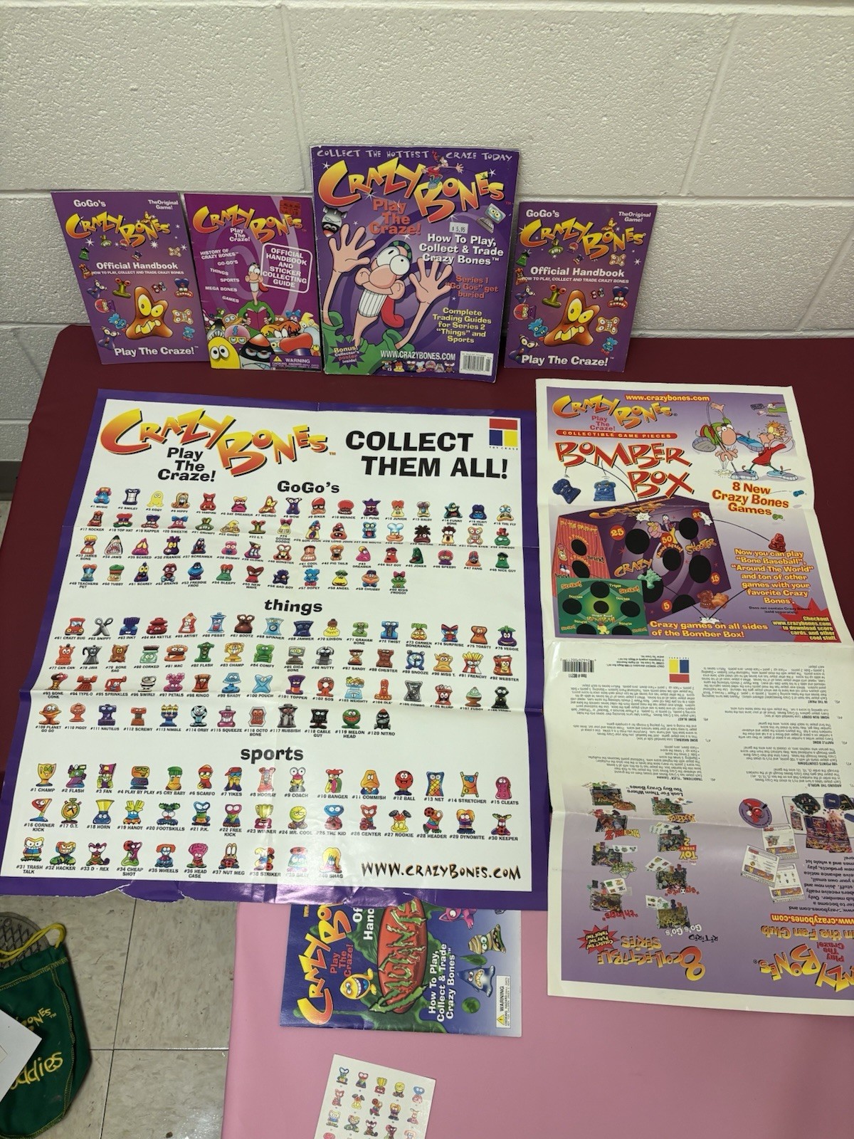Wow! Crazy Bones HUGE Vintage Lot Over 200 Rare Stickers Books Aliens Poster