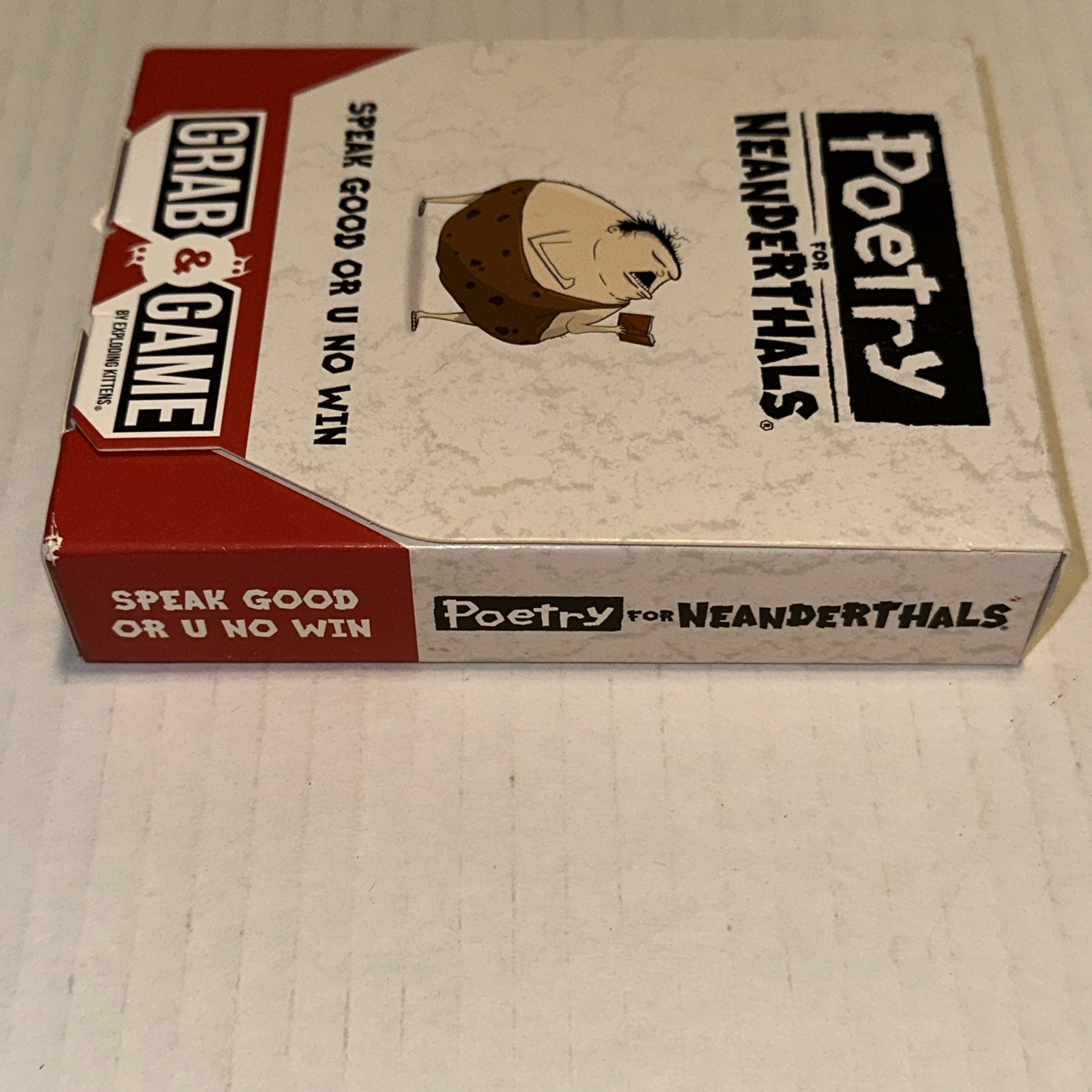 Poetry for Neanderthals Grab & Game 2+ Players – Ages 7+ – 10 Minutes to Play –