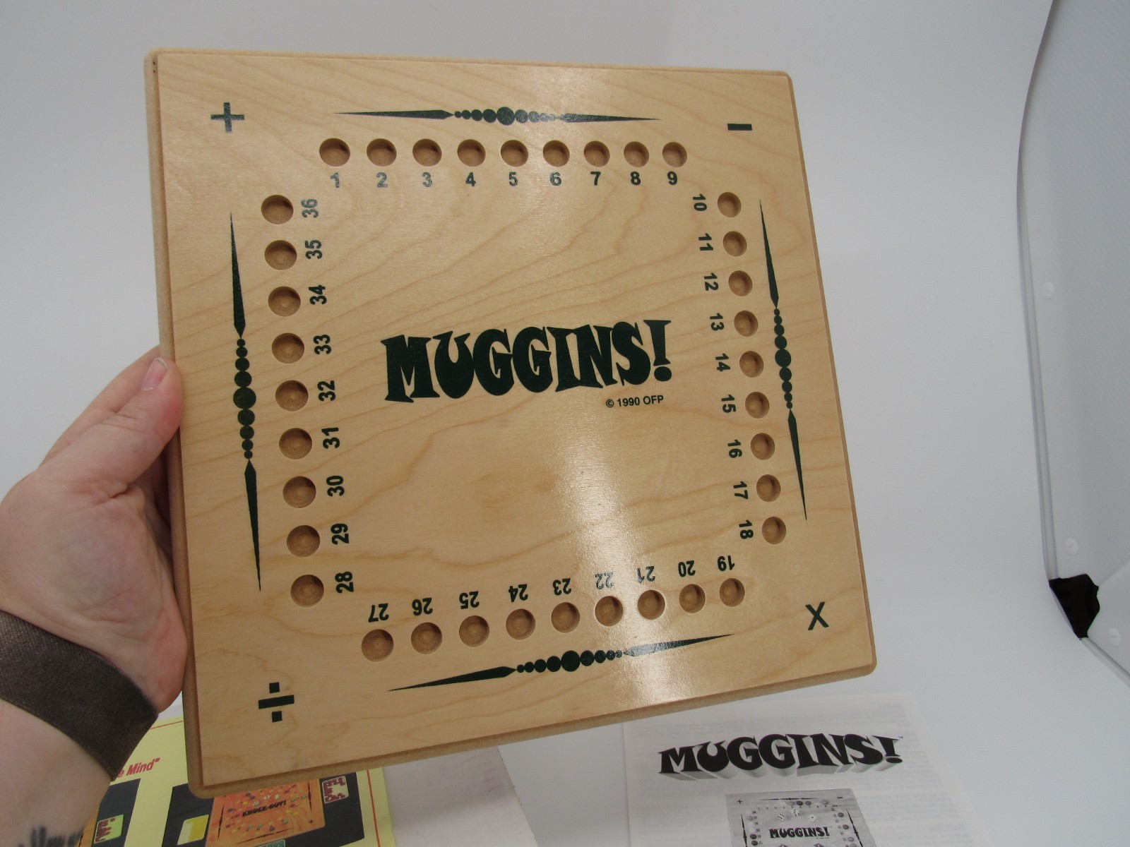 Muggins & Knock-Out Reversible Wooden Board Games Complete
