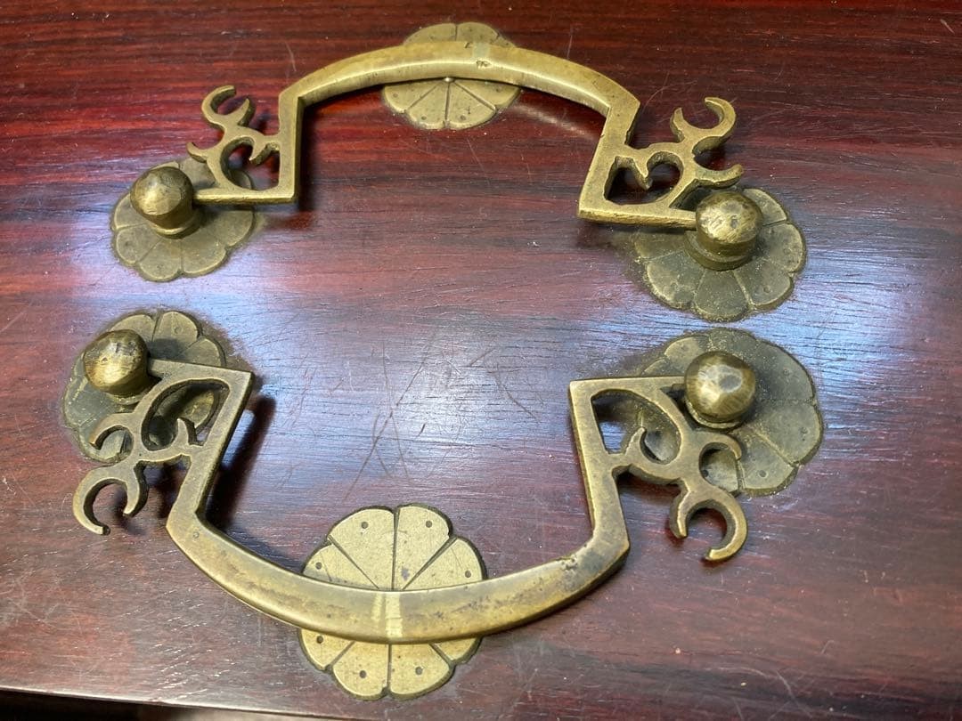 Antique Chinese Mahjong Set Bone Bamboo Houun Carved Wood Case Vintage 1920s