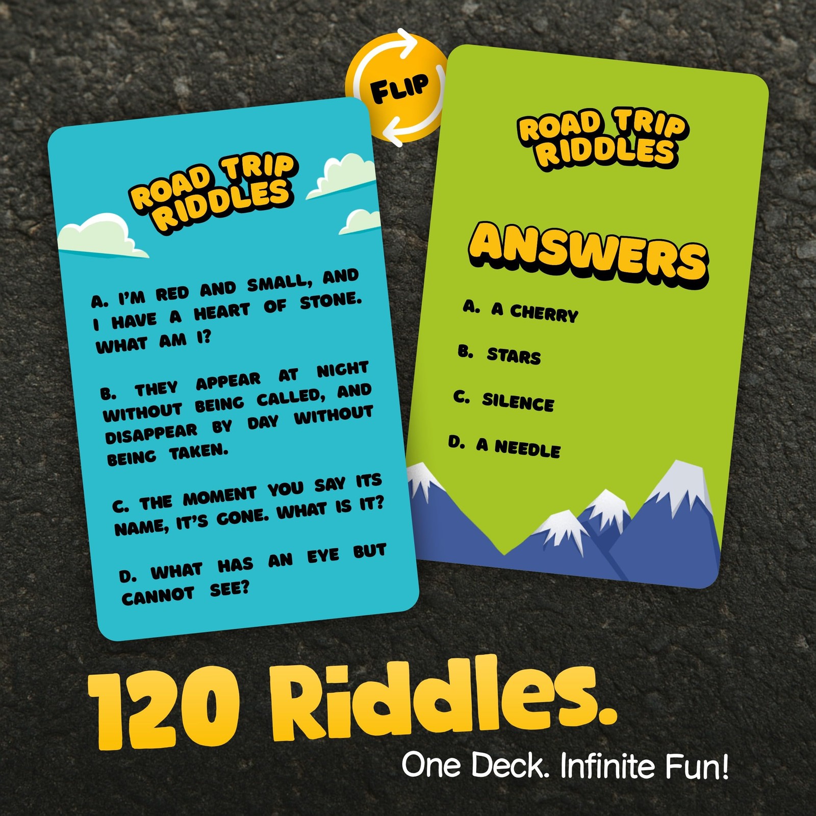 120 Road Trip Riddles – Road Trip Car Game for Kids