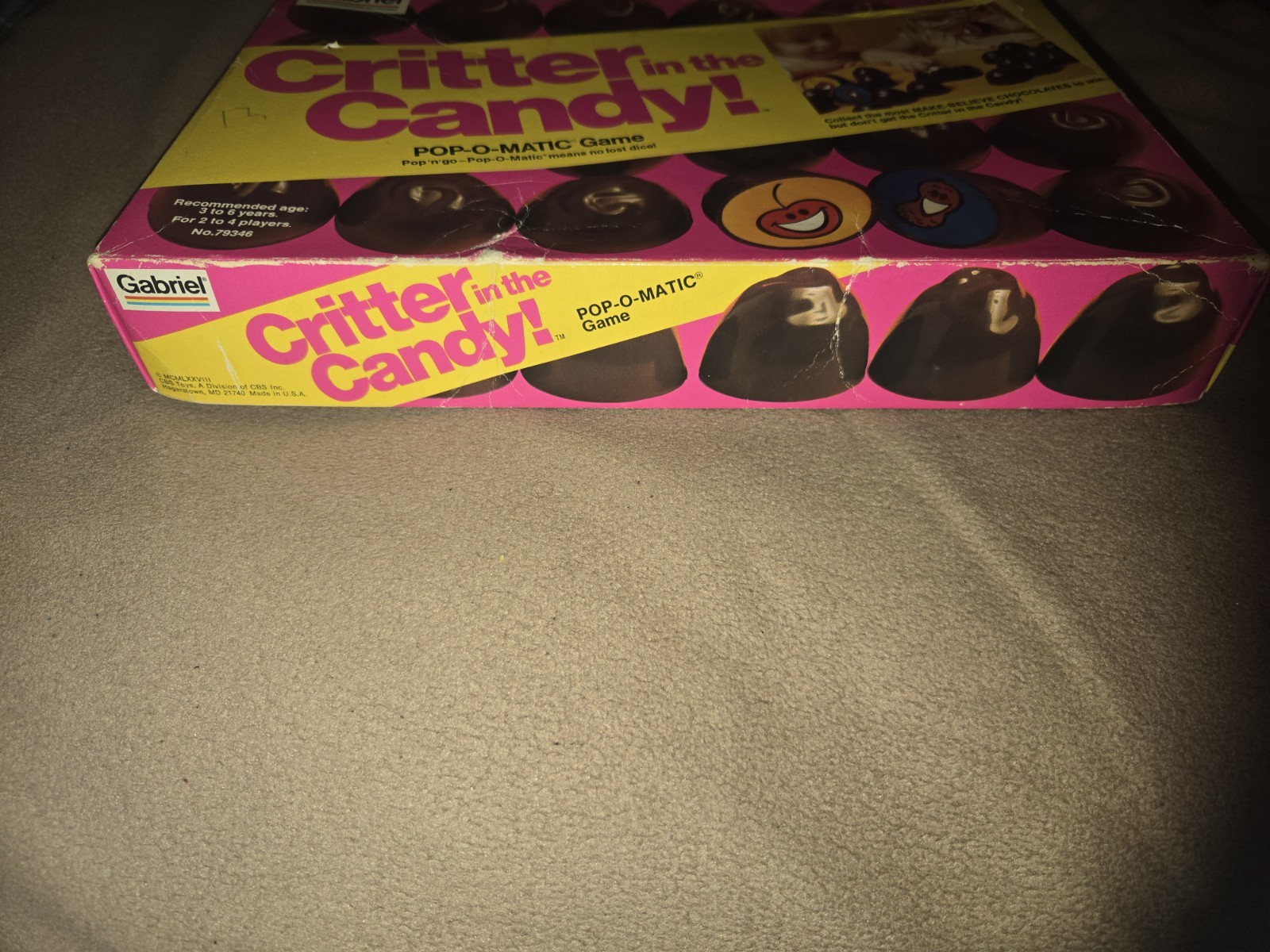 Gabriel Critter in the Candy Pop-O-Matic Memory Game Vintage 1978