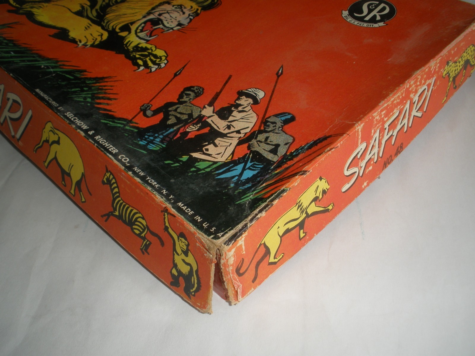 Safari ‘Hunting’ Board Game Selchow & Righter Co. Vintage 1950 – COMPLETE