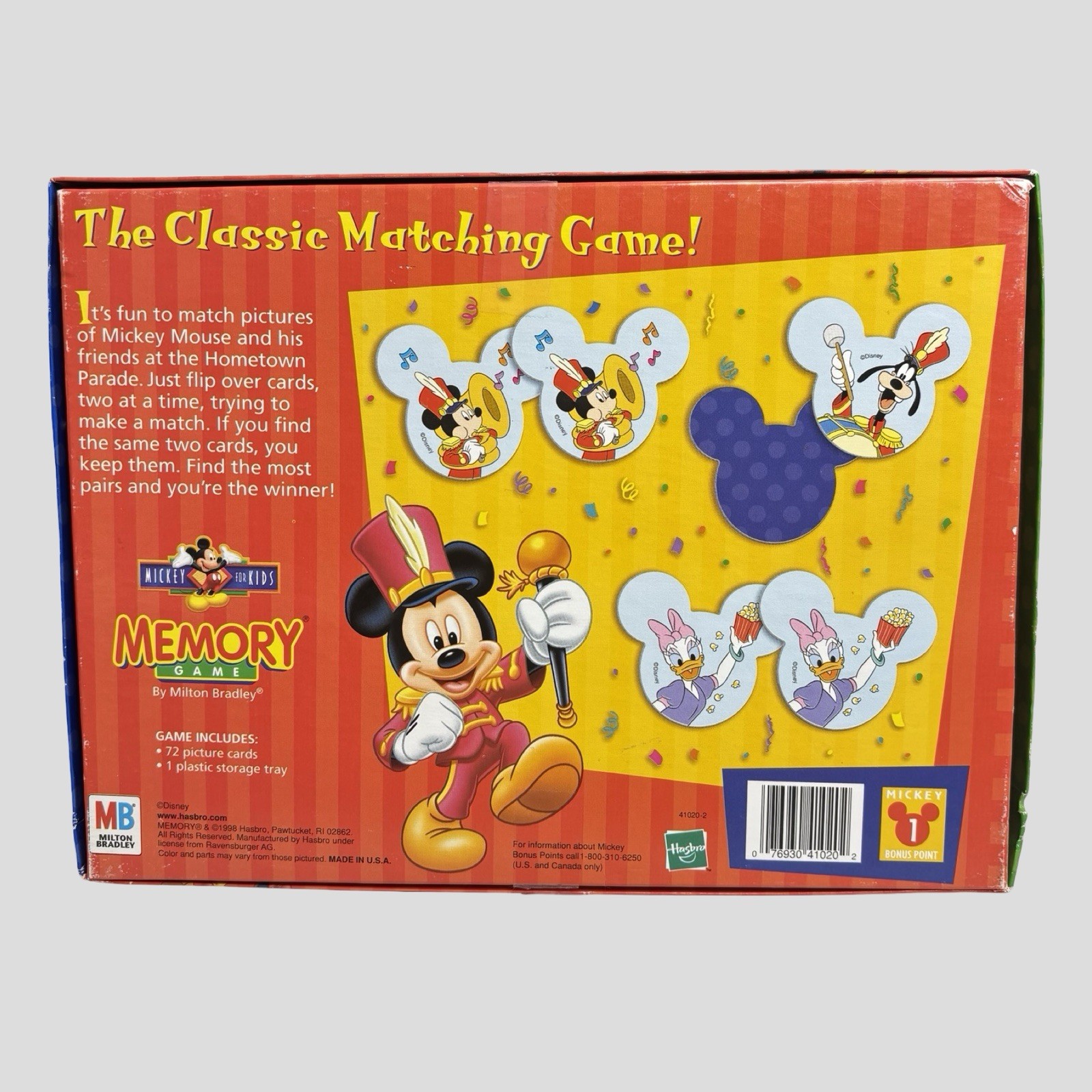 Disney Mickey Mouse Memory Game Milton Bradley Vintage 1998 Complete 90s