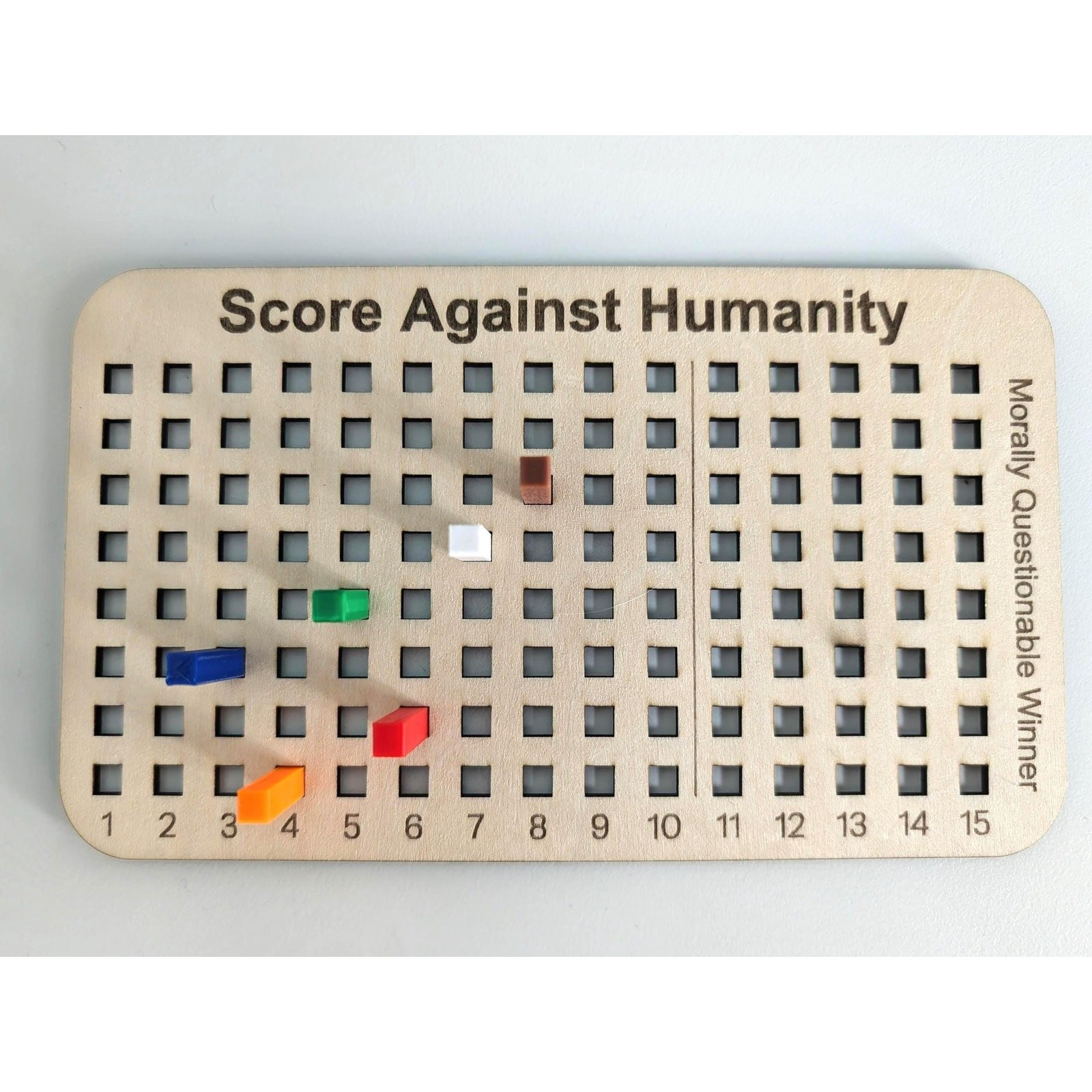 Cards Against Humanity Score Tracker | Wooden Game Scoreboard