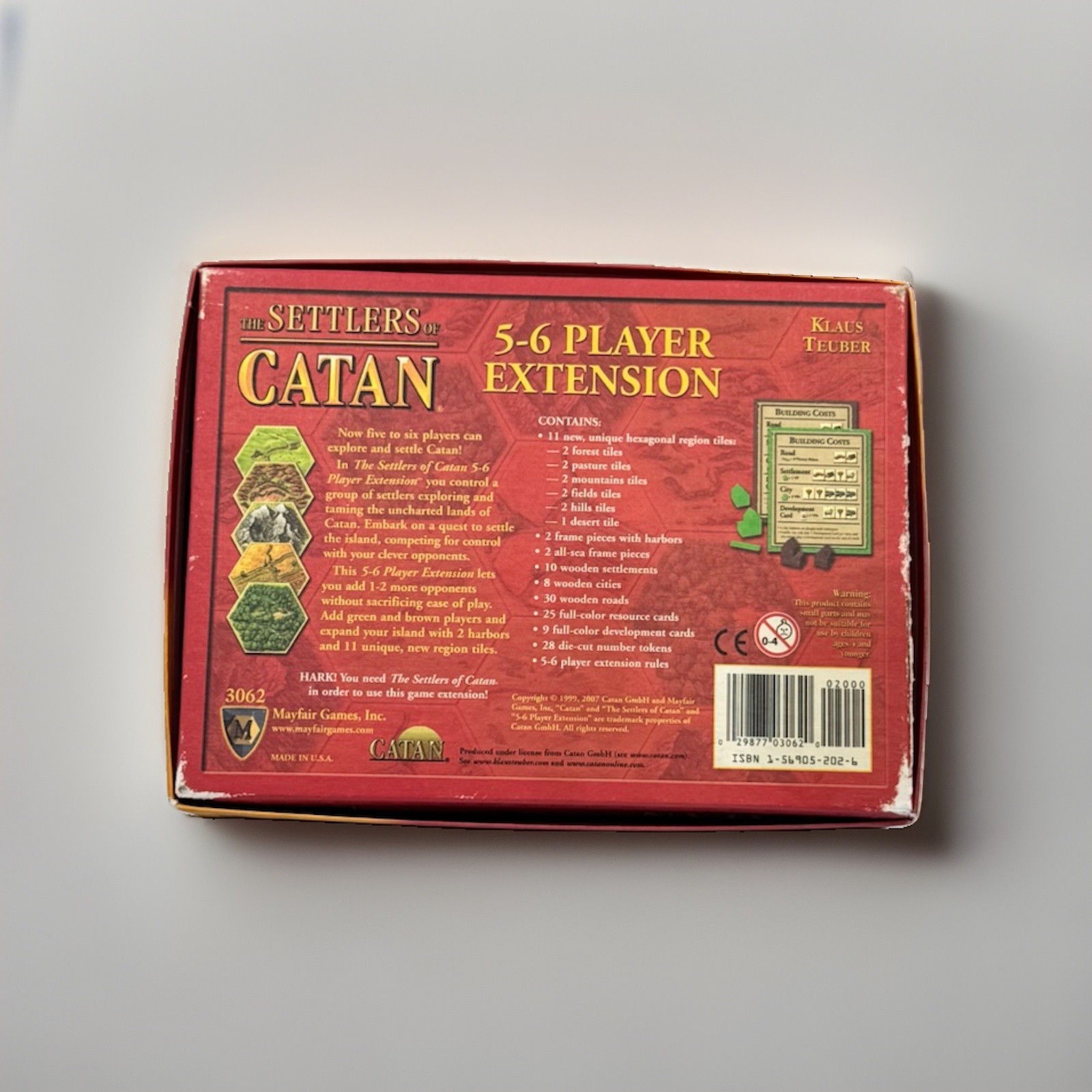 The Settlers of Catan 5-6 Player Extension Mayfair Games #3062 Expansion Sealed