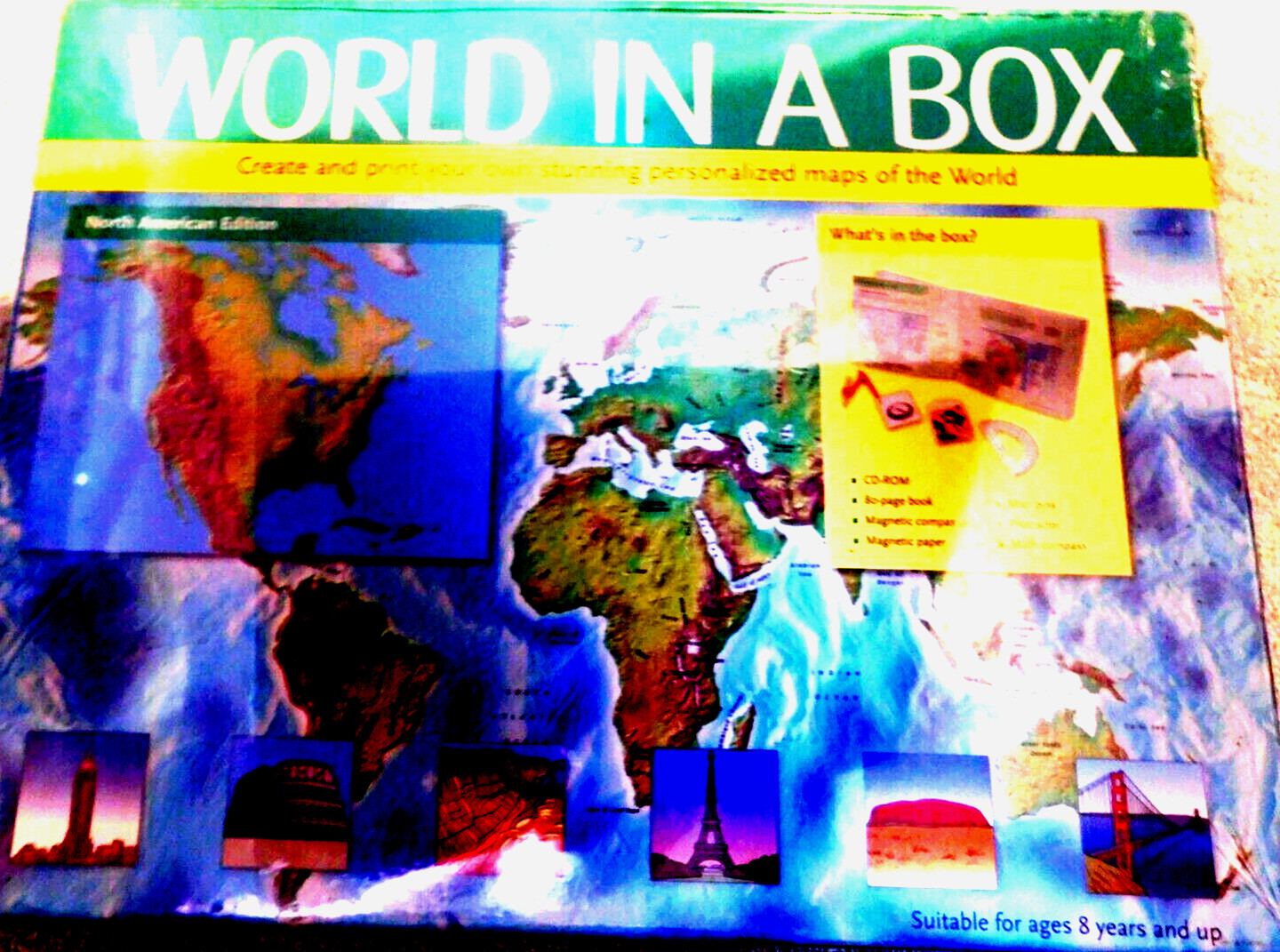 Sterling~World In A Box Create Your Own Personalized Maps N.America Edition NEW!
