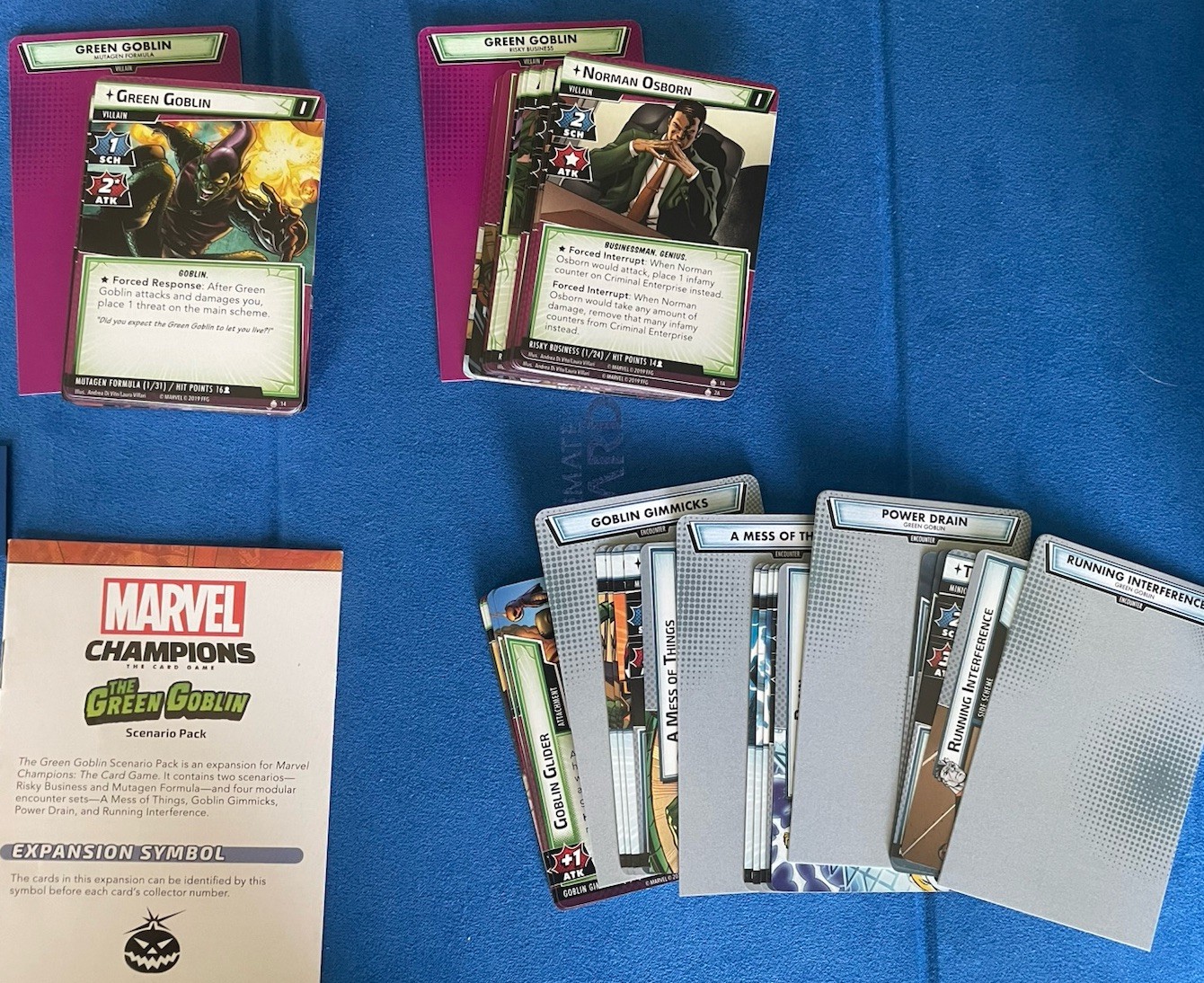 3x RARE Marvel Champions Scenario Packs – GREEN GOBLIN – WRECKING CREW – KANG