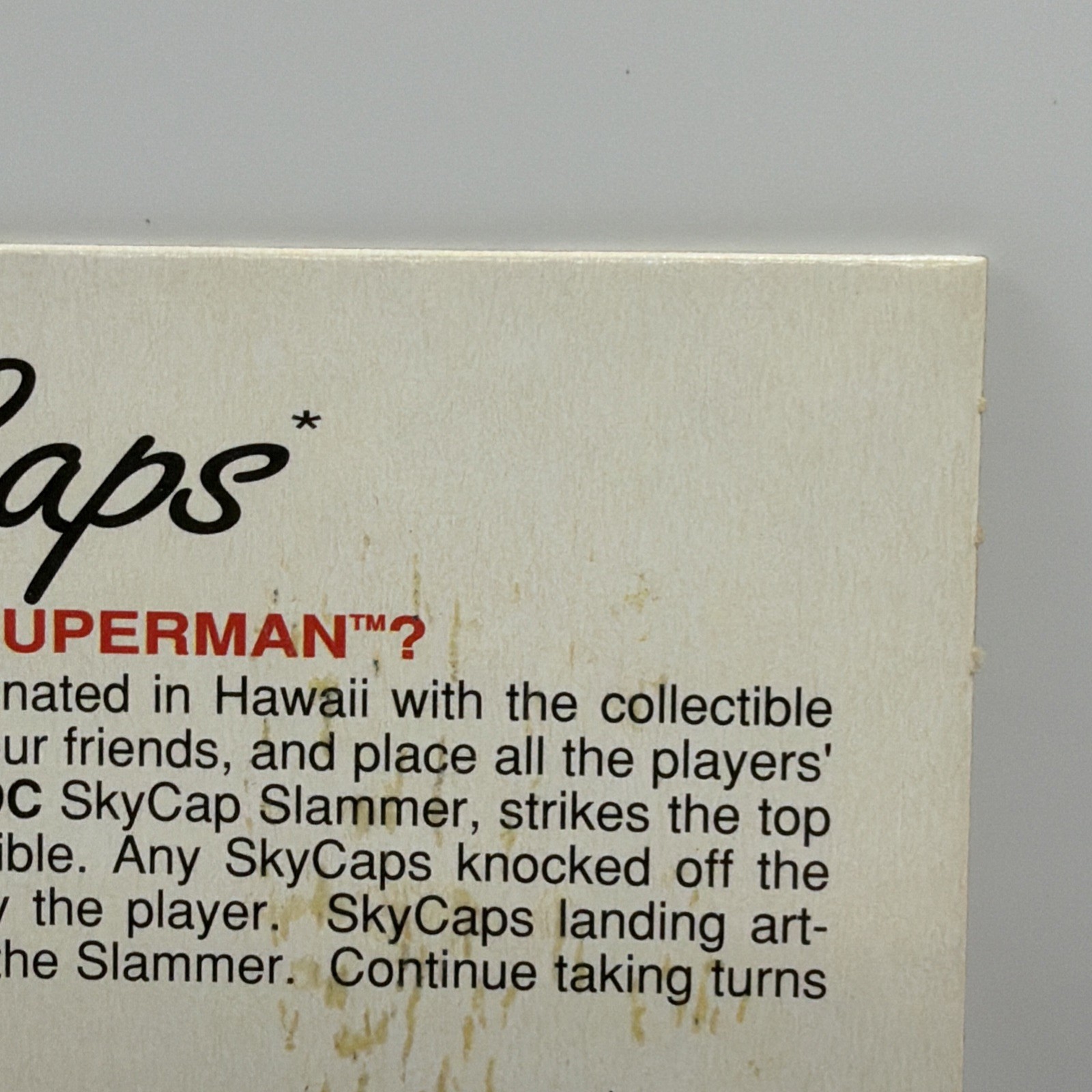 1993 Skybox SkyCaps DC Comics Promo Sheet | Superman UNPUNCHED POGS See Pics