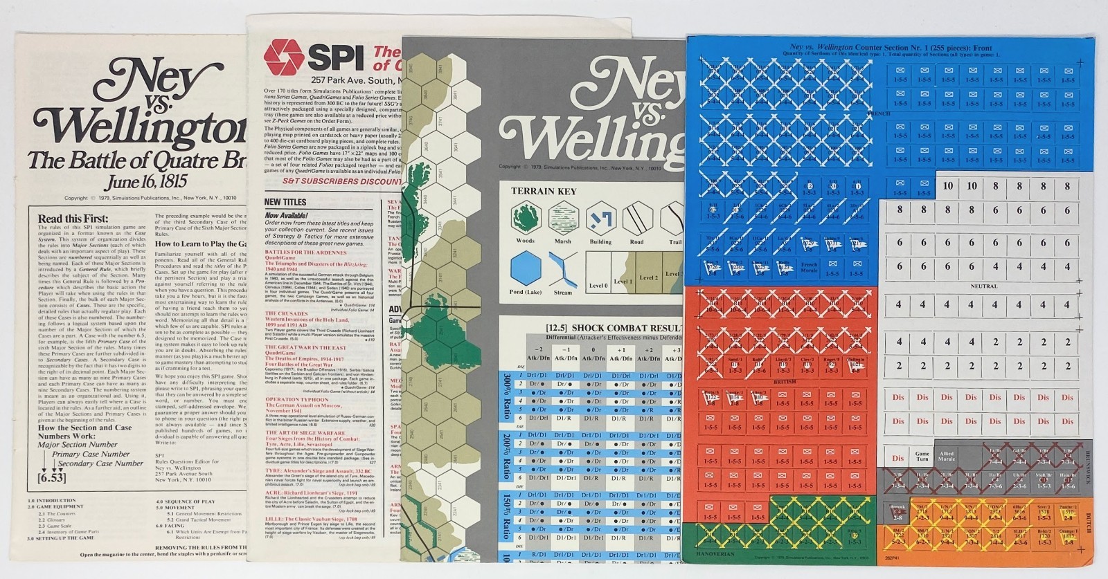 Simulations Publications Inc SPI Vintage Lot of 4 Bagged Games VG UNPUNCHED (A)