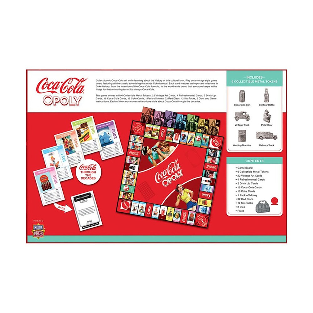 Masterpieces Coca Cola Checkers Board Game