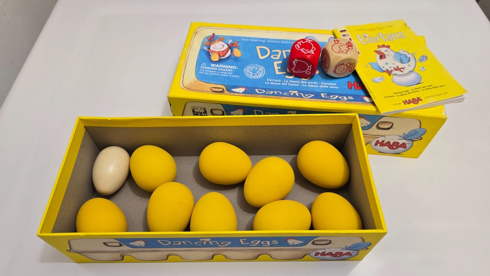 DANCING EGGS Dexterity Family Game 100% COMPLETE AWARD WINNING GAME 2014