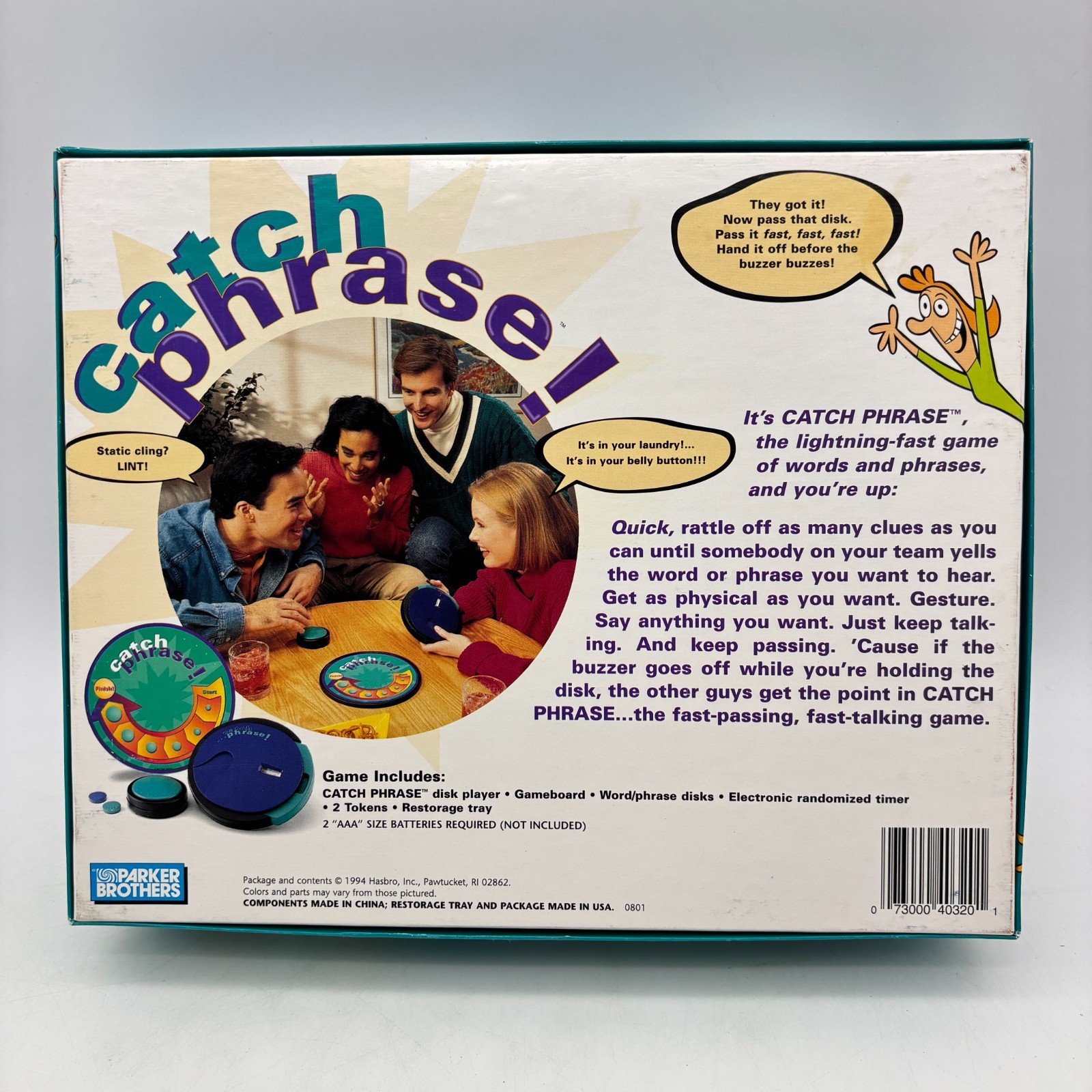 VINTAGE Catch Phrase Game COMPLETE WORKS Parker Brothers 1994 90s Words