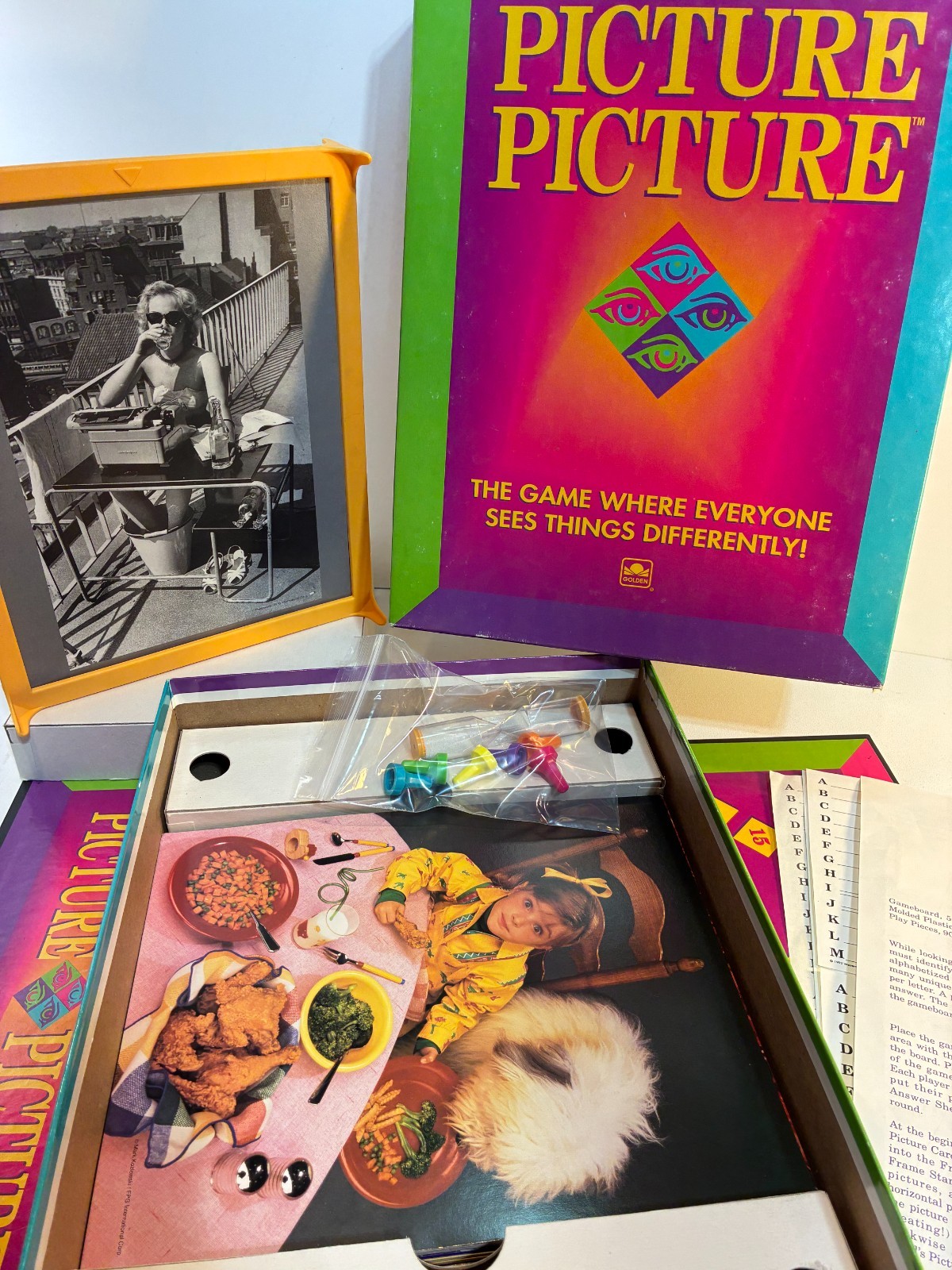 PICTURE PICTURE Party Board Game Adults 2-6 Players 100% COMPLETE – 1992 Golden